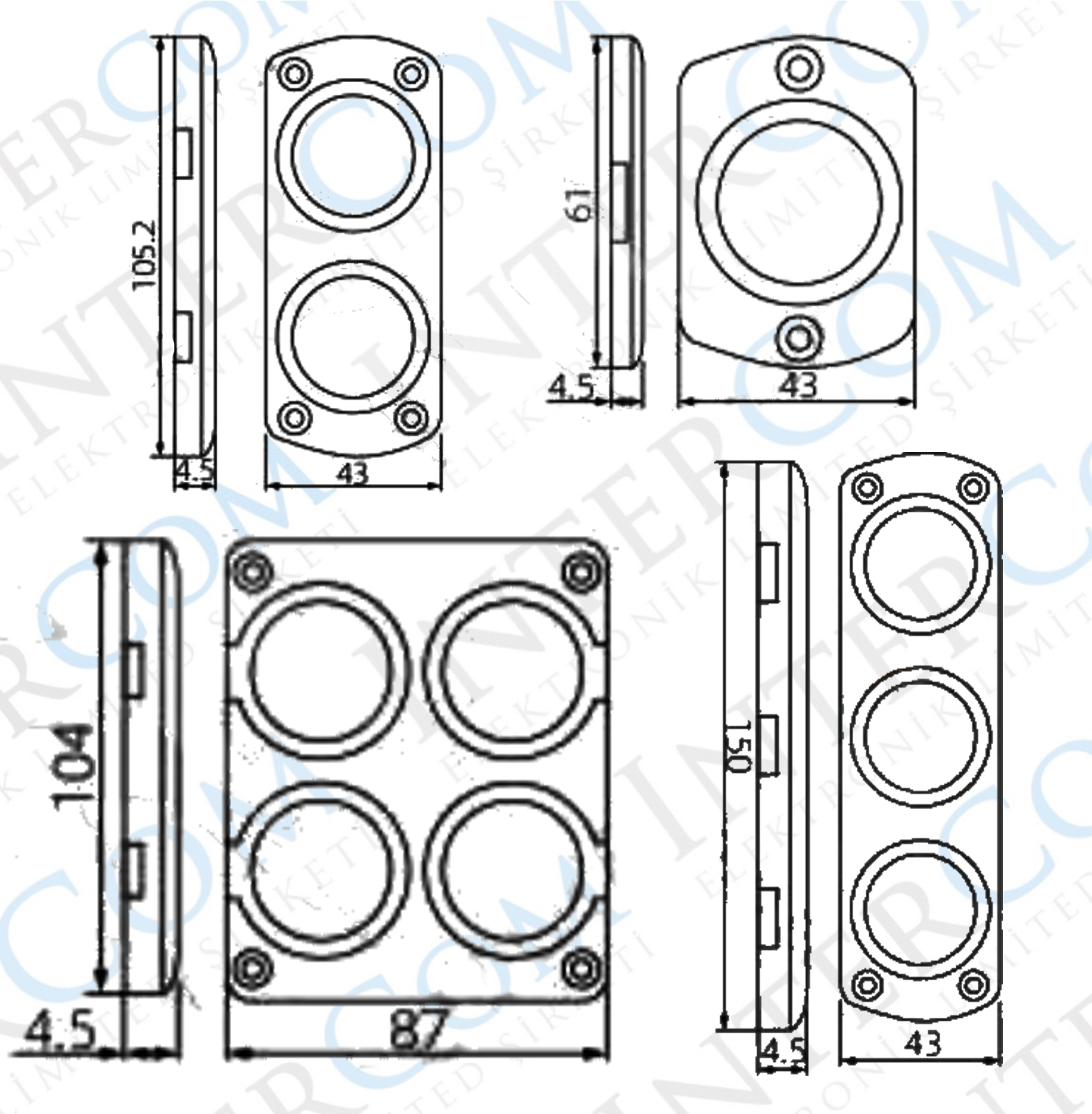 IC-246E  Pano Tipler İçin Kulak - Çerçeve