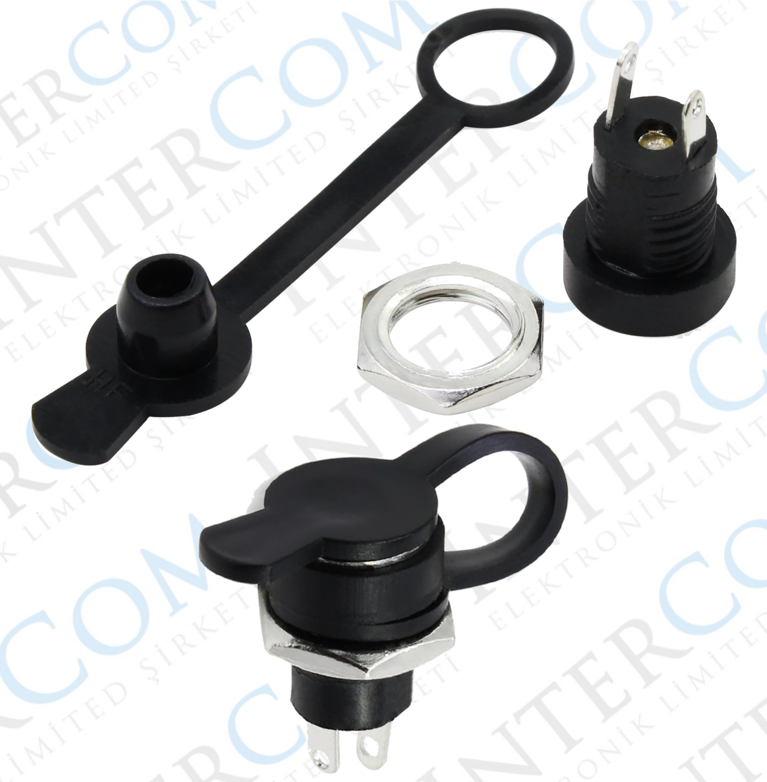 IC-258B Jak DC 2.1mm Korumalı Ø8mm