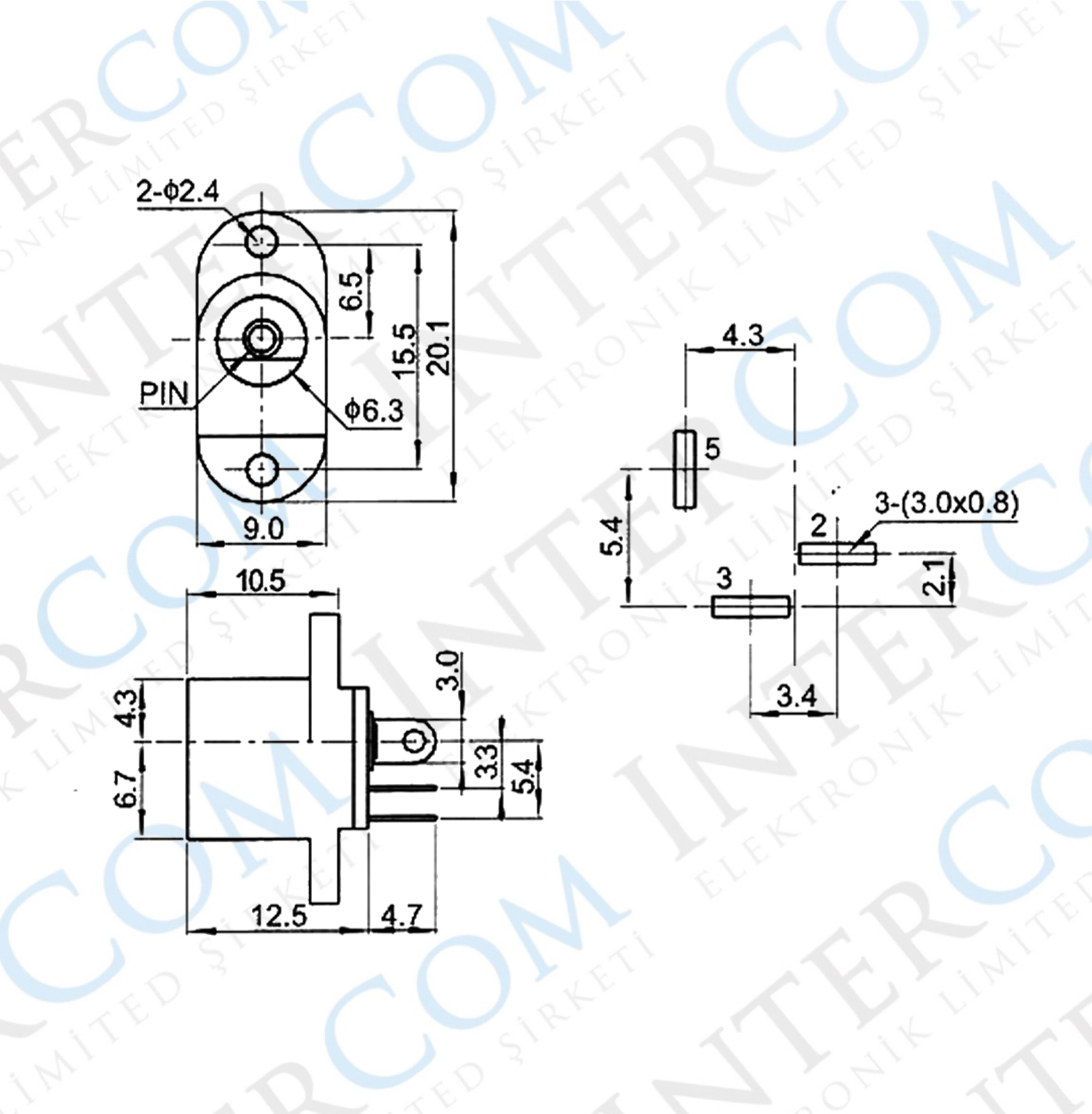 IC-258F DC JAK 2,1MM KULAKLI TİP