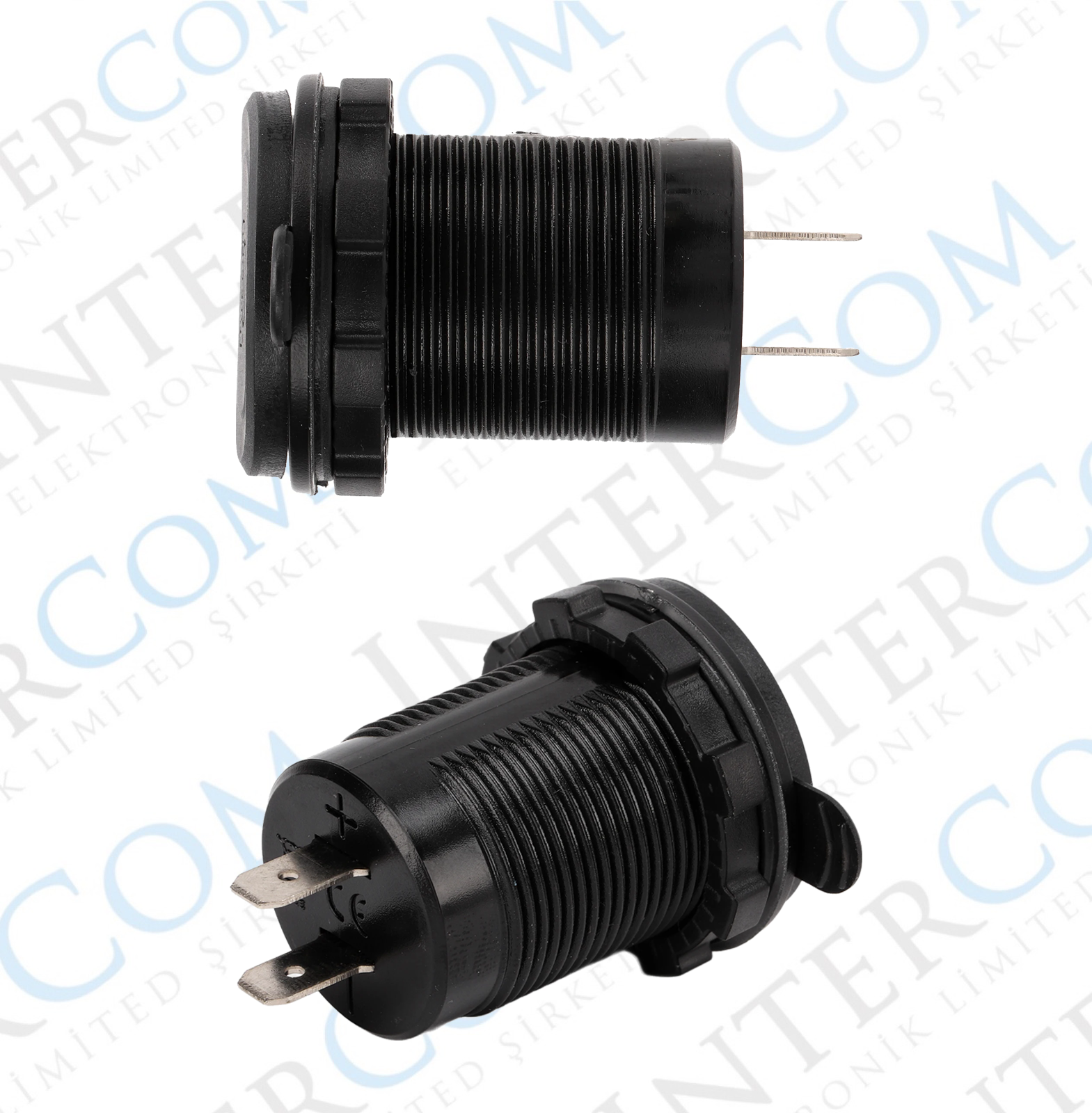 IC-266C-5 Pano Tipi USB 3.0 + Type-C Soket 12-24V Mavi