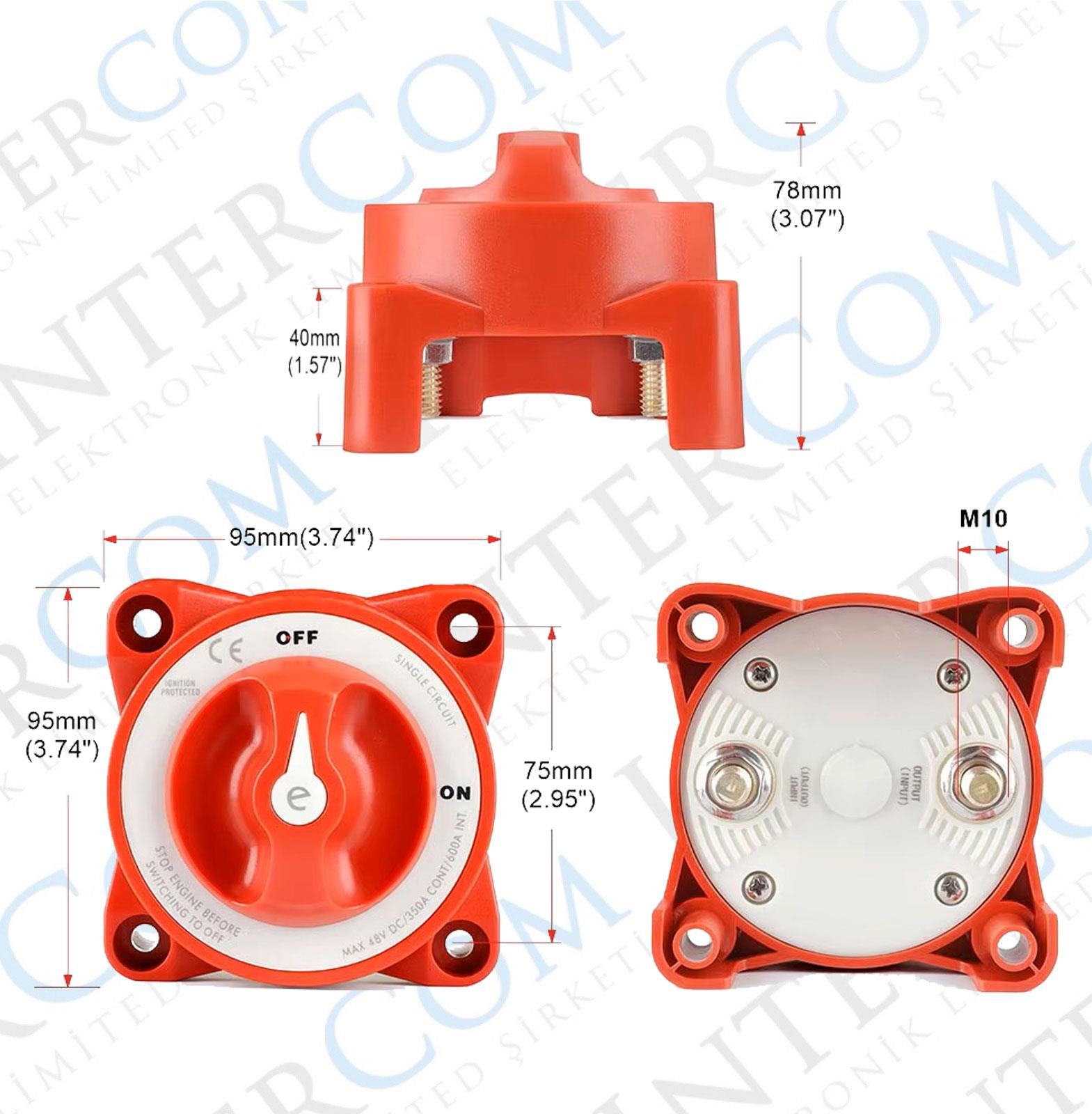 IC-275E-1 AKÜ ŞALTERİ 350A 2P ON-OFF
