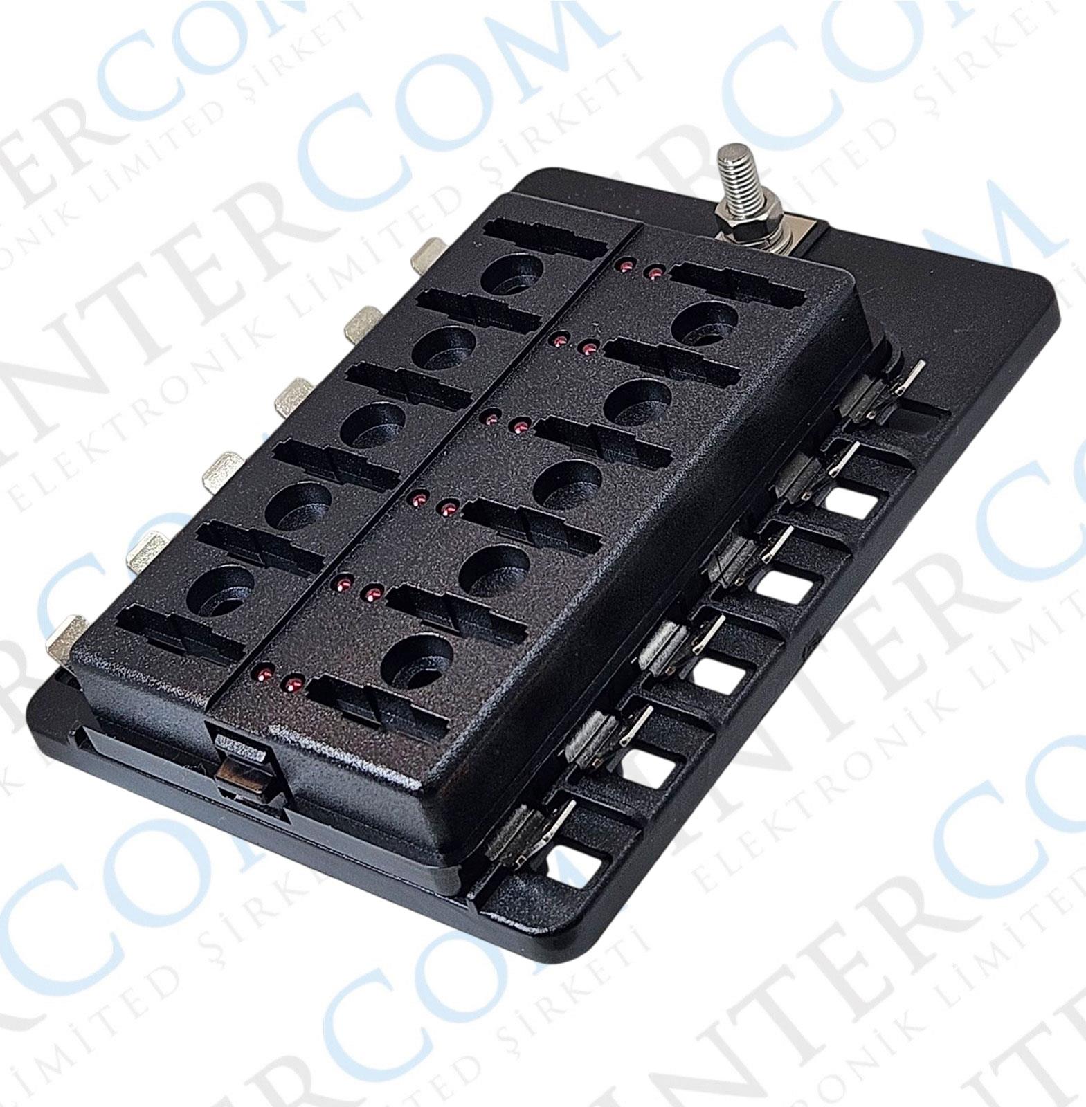 IC-276A-12 SİGORTA KUTUSU 12'Lİ İKAZ IŞIKLI