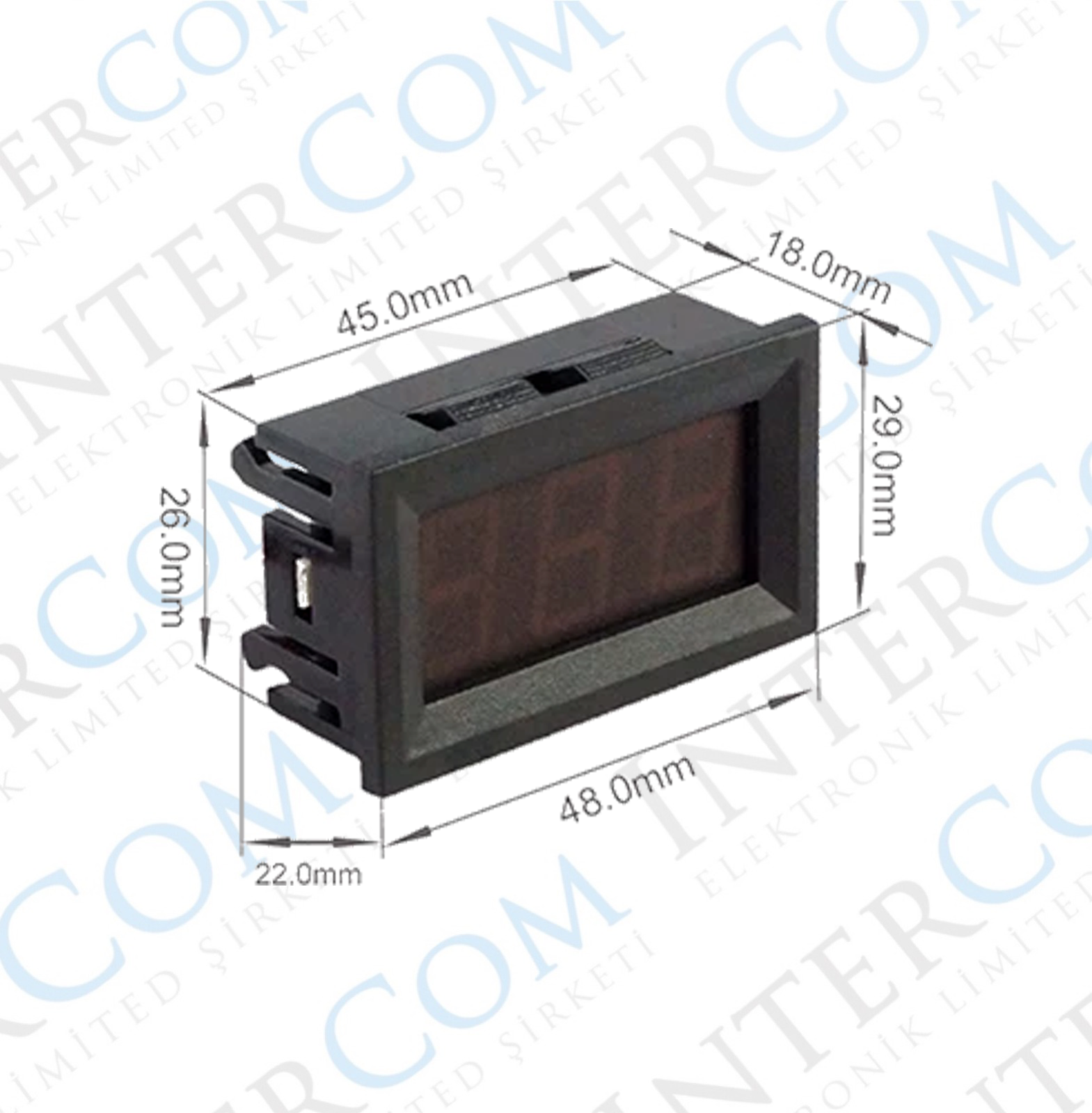 IC278-2 Dijital Voltmetre DC 0-100V 3P 