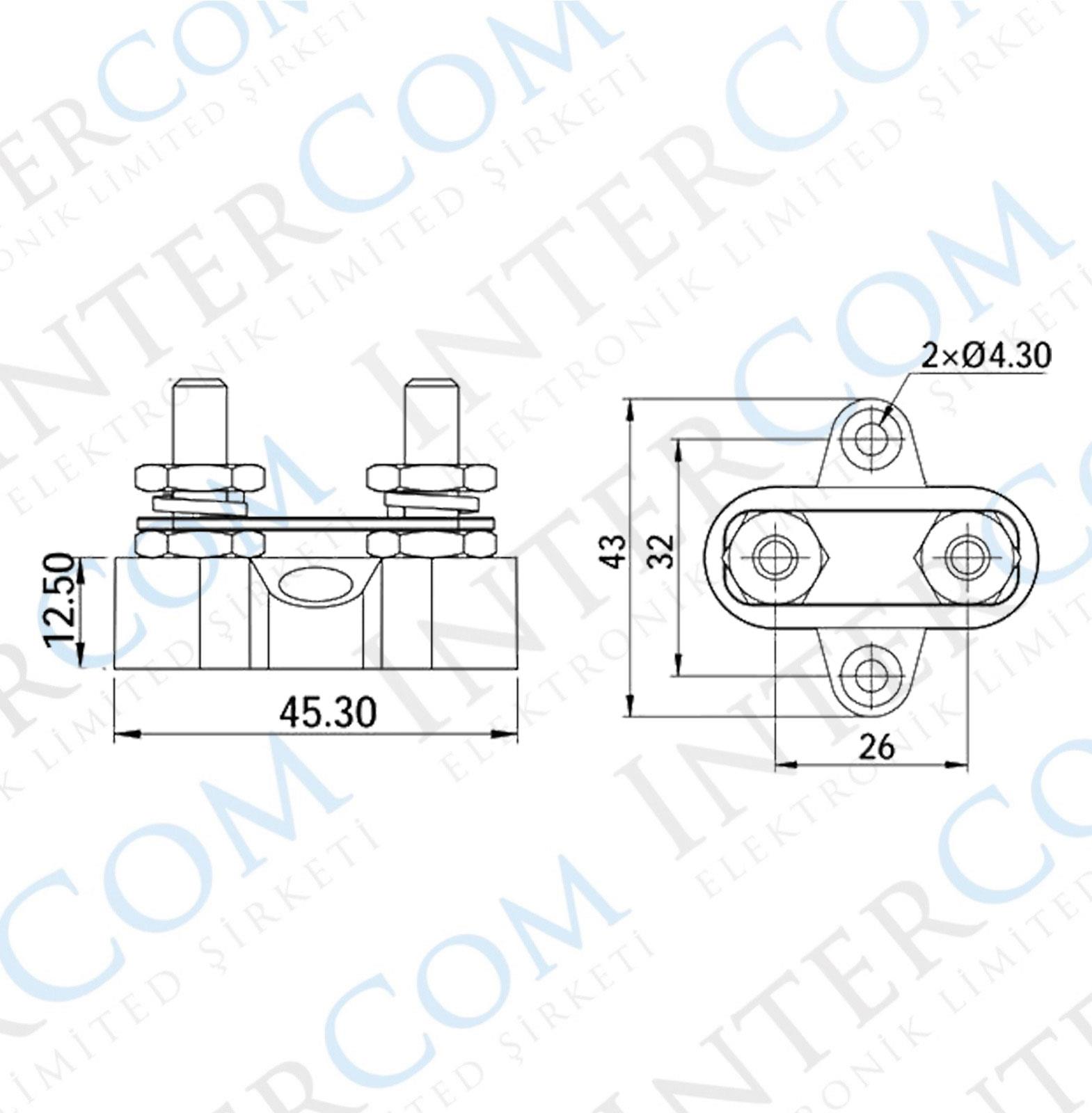 IC-280B-2 ŞASE TERMİNALI 2XM10 KUTUPLU