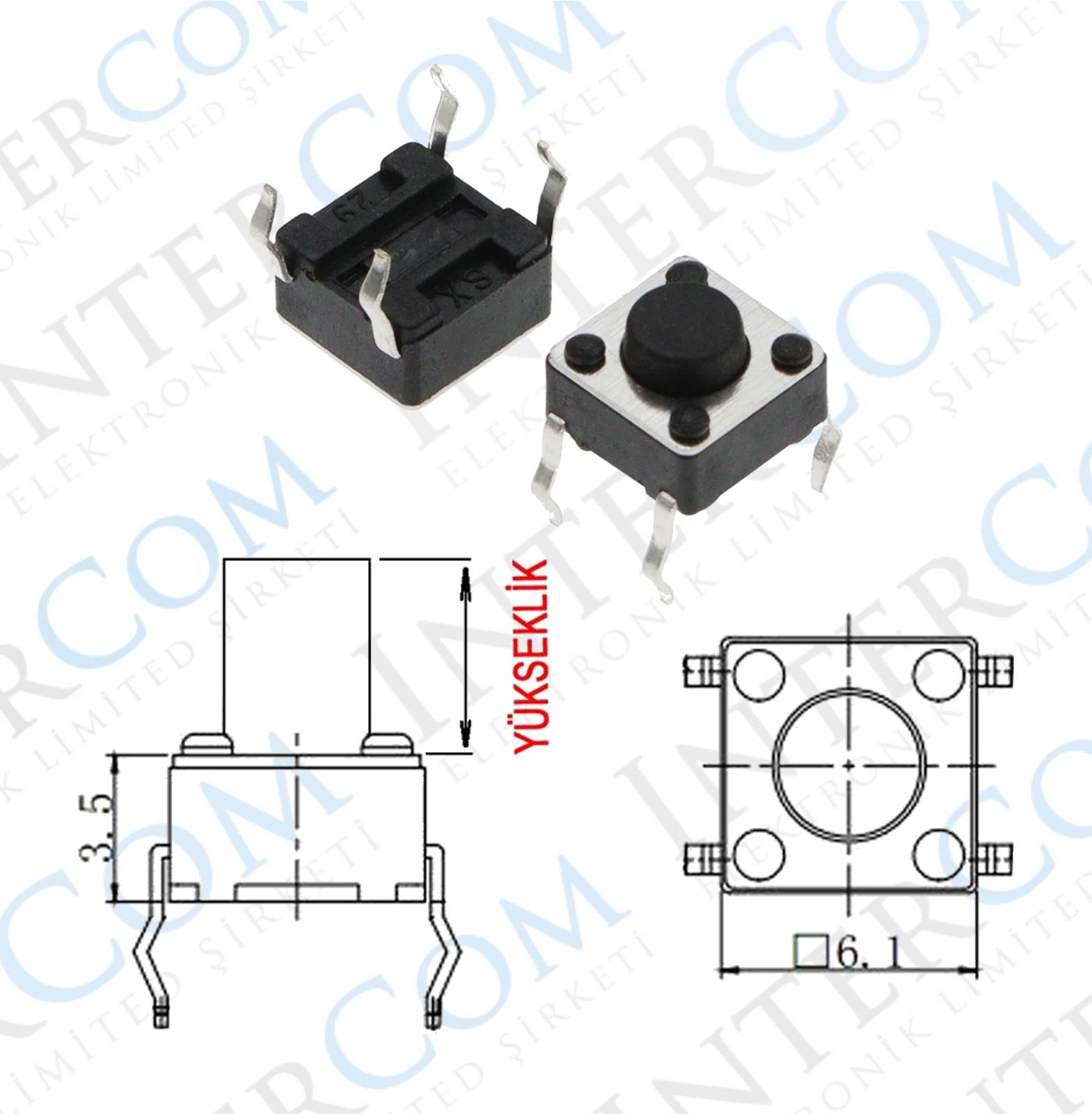 IC-200 Tact Switch (Buton) 6x6X3.5mm