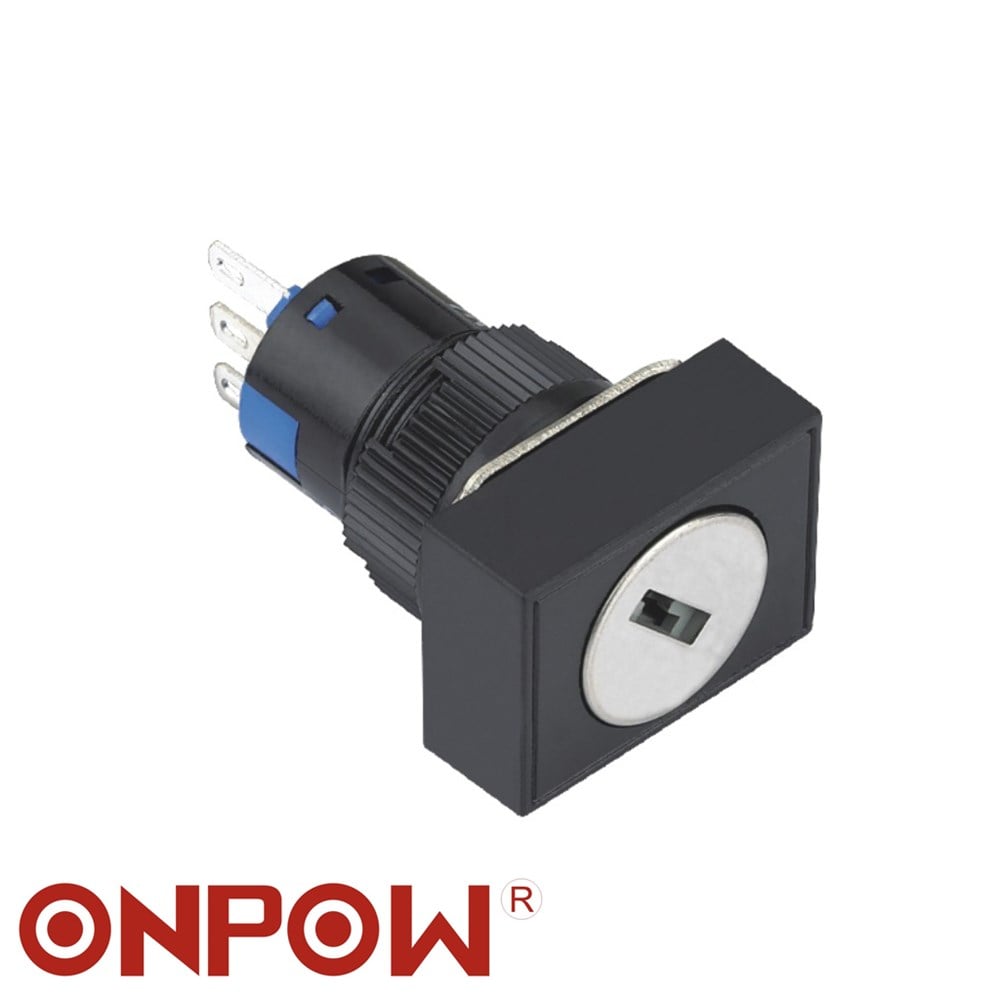 LAS1-AJ-22Y 16mm Plastik Anahtarlı Switch 0-I