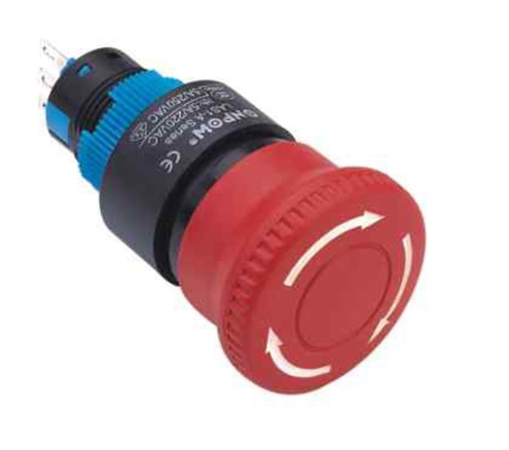 LAS1-APY-11TS 22mm Acil-Stop Buton Bas-Çevir 1NO/1NC