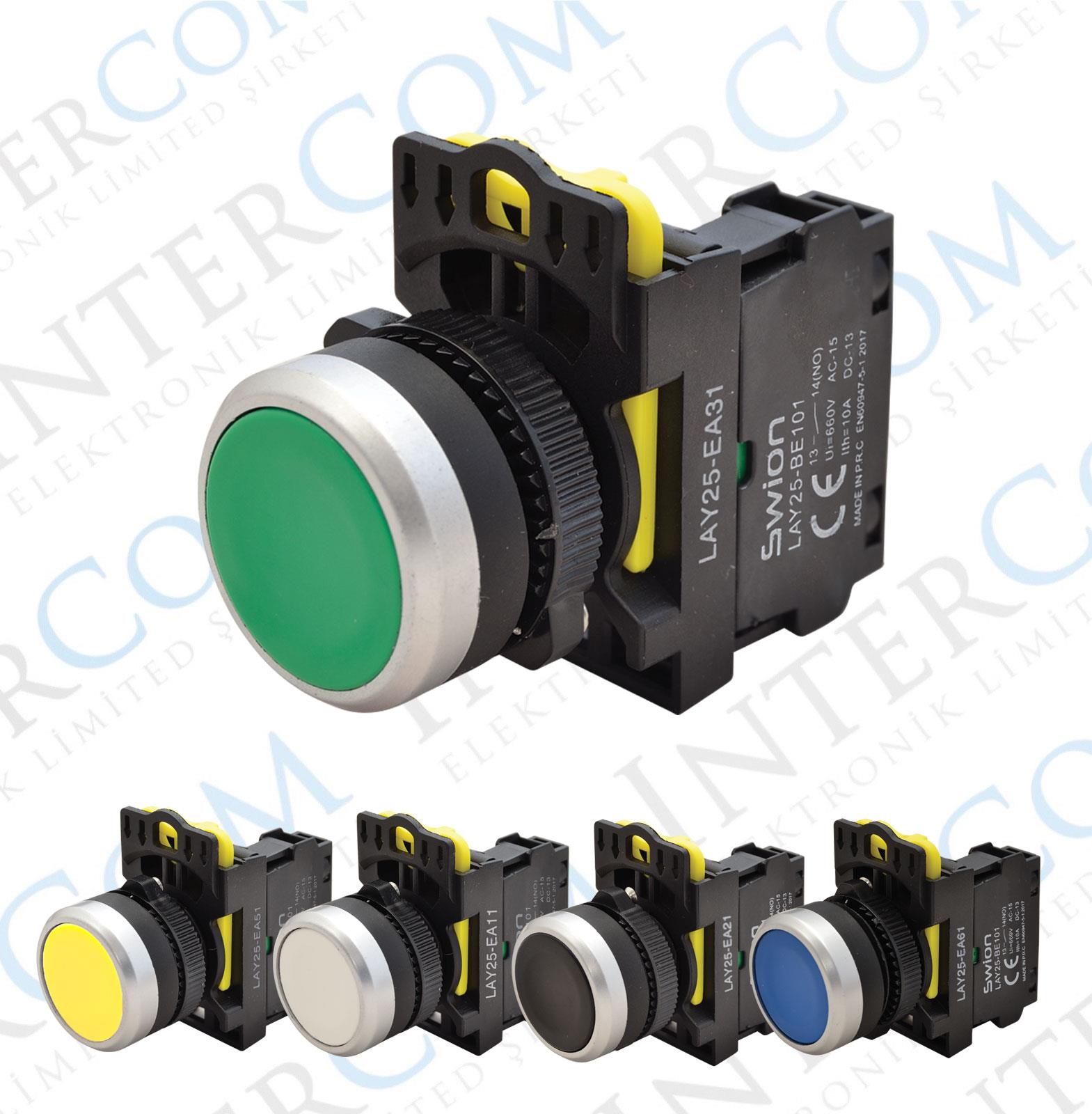 LAY25-EA31 22mm Buton Normalde Açık Kontak