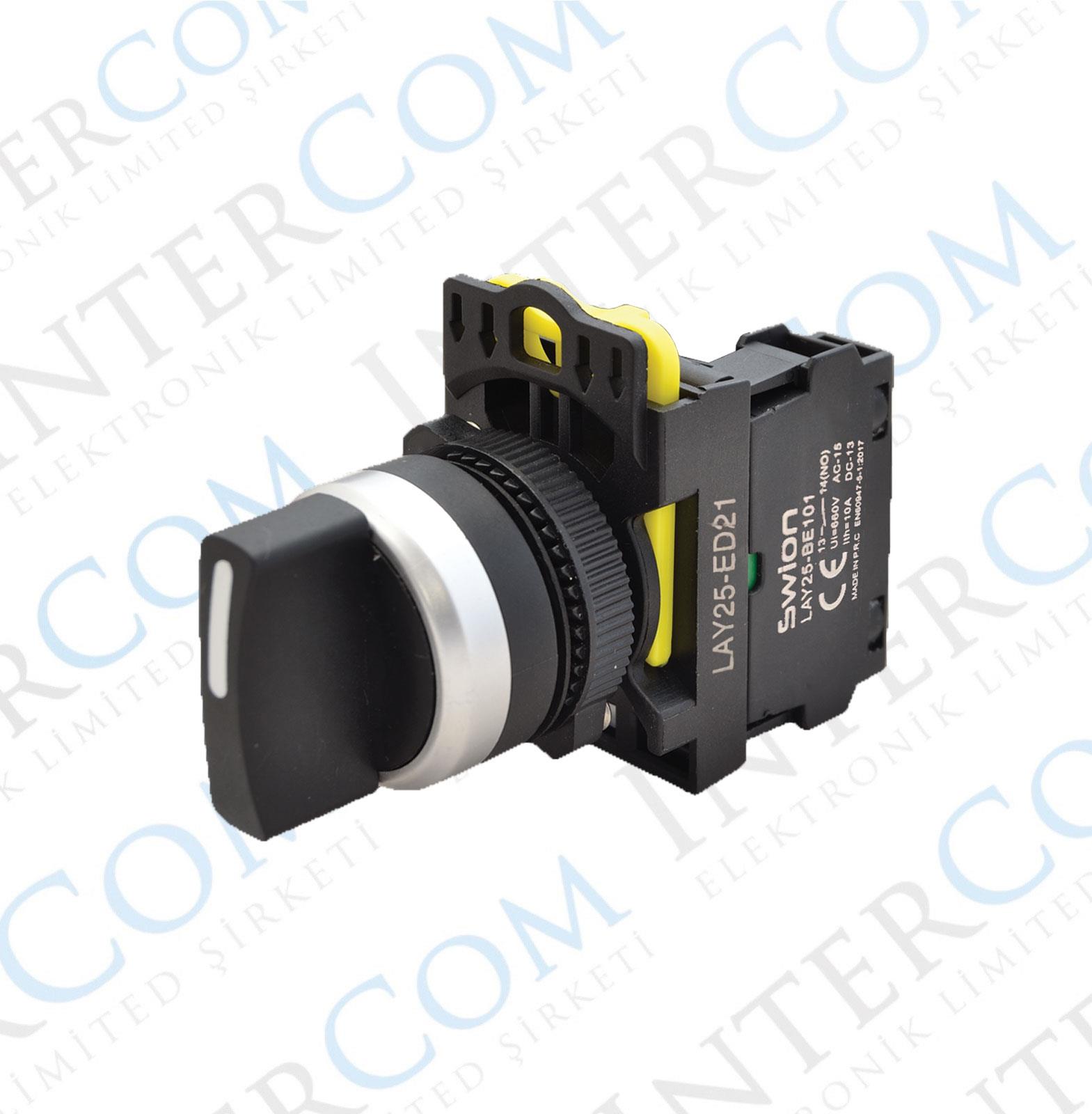 LAY25-ED21 22mm Mandal Buton 0-1 Kalıcı (1NO)