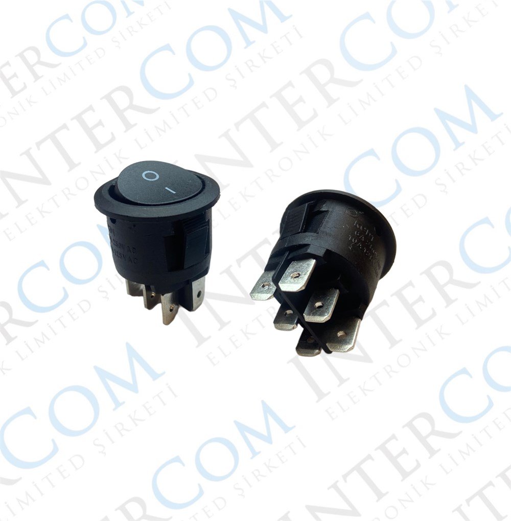 YUVARLAK ANH.ON-OFF 6P SİYAH IC133-6	