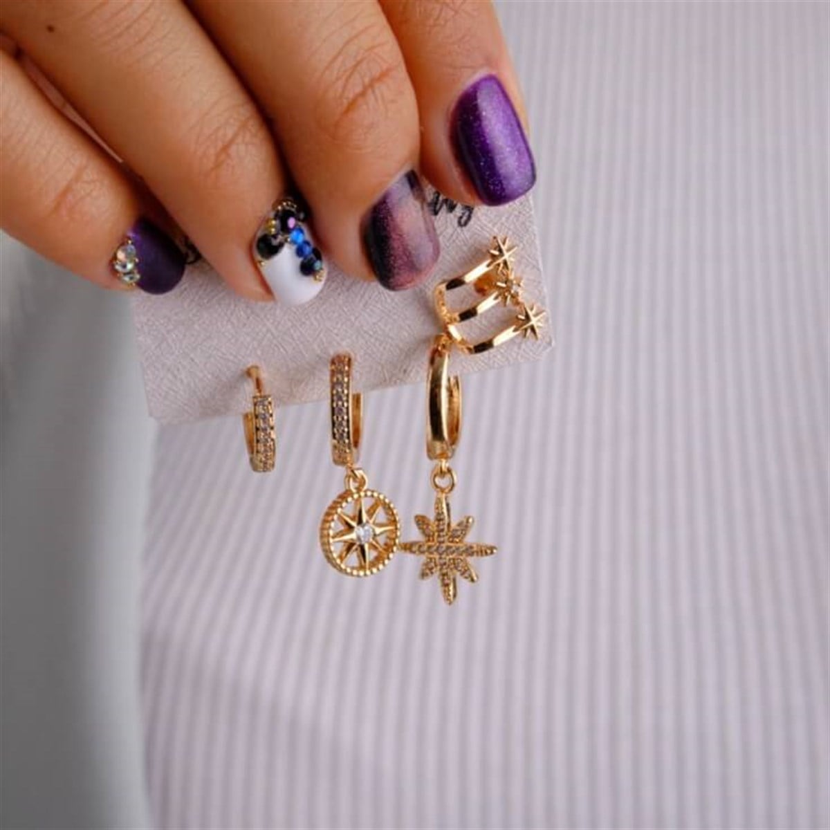 Gold Küpe Seti