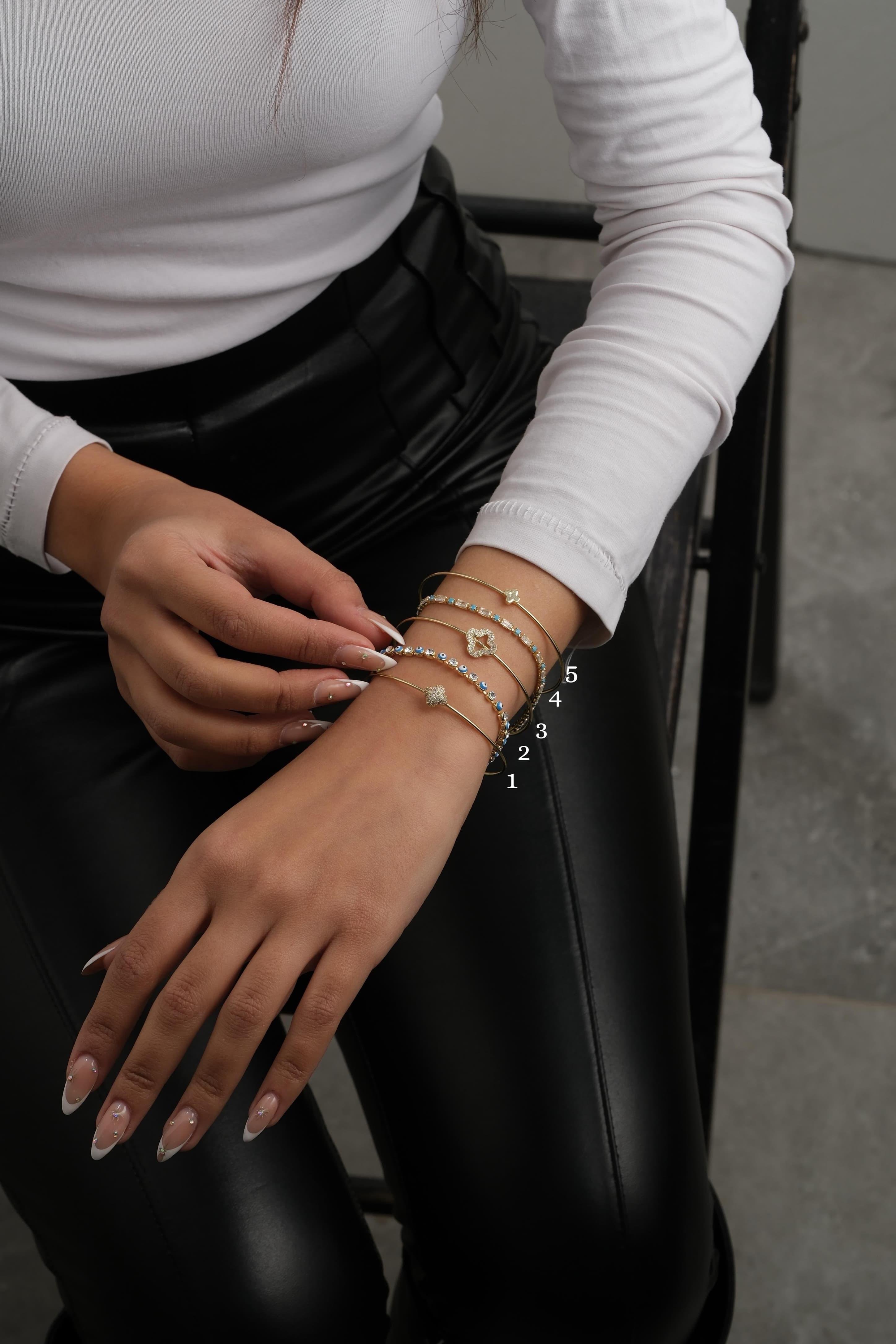 Maviş Yonca Bileklik Seti