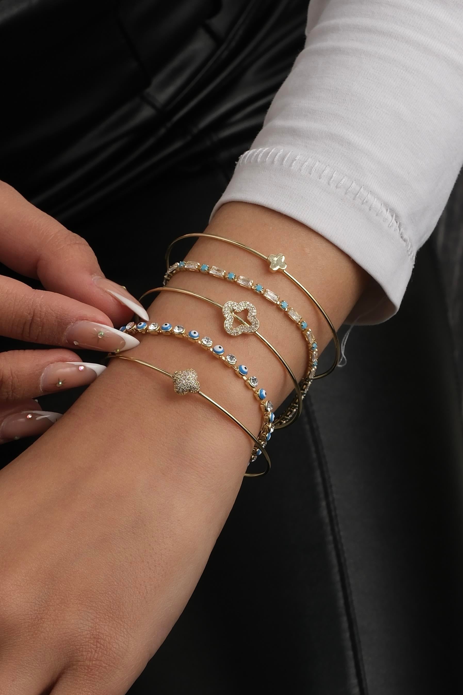 Maviş Yonca Bileklik Seti