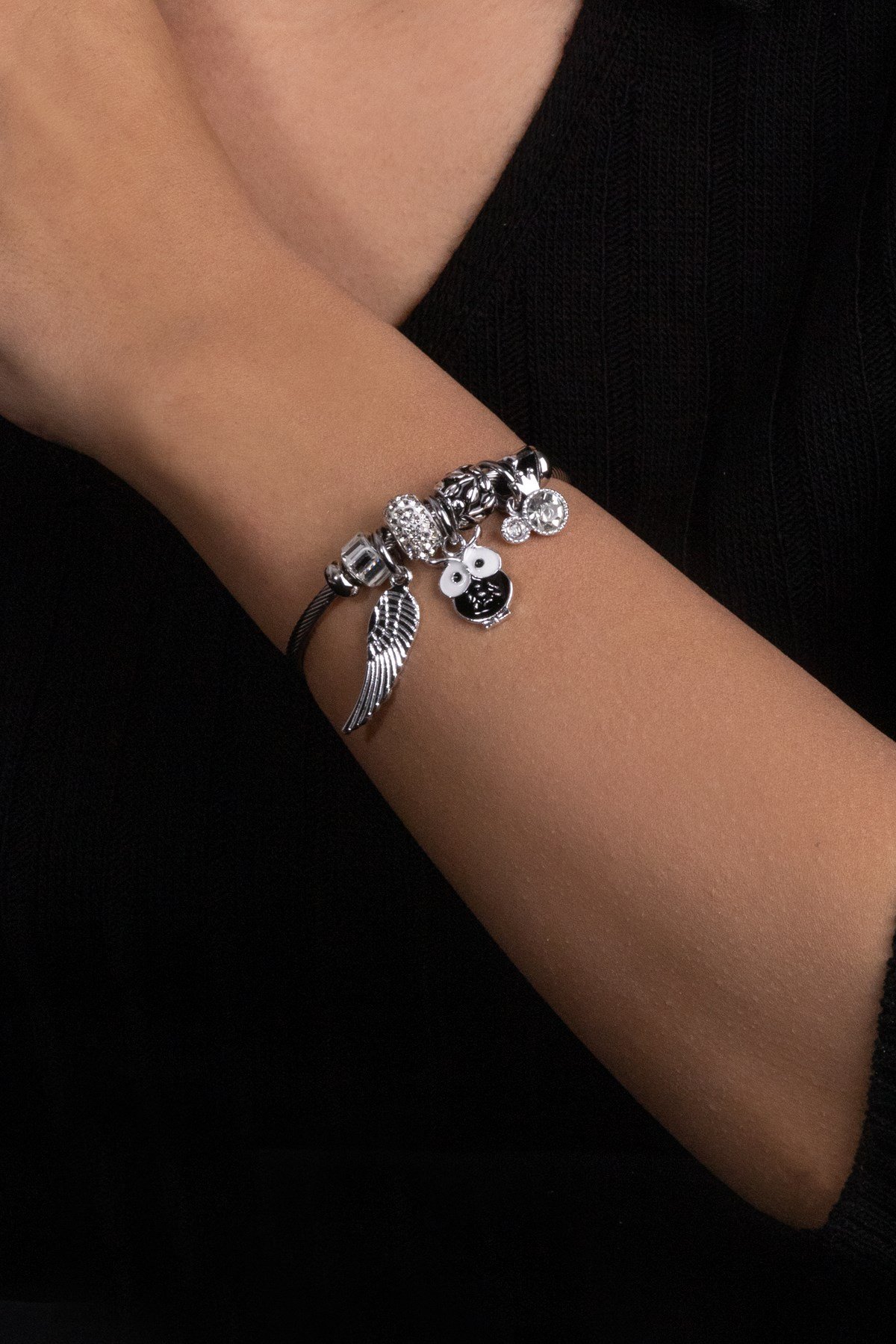 Baykuş Figürlü Charm Bileklik