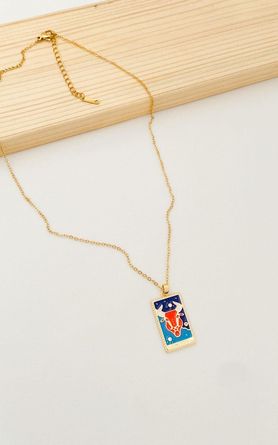 Boğa Burç Gold Çelik Kolye