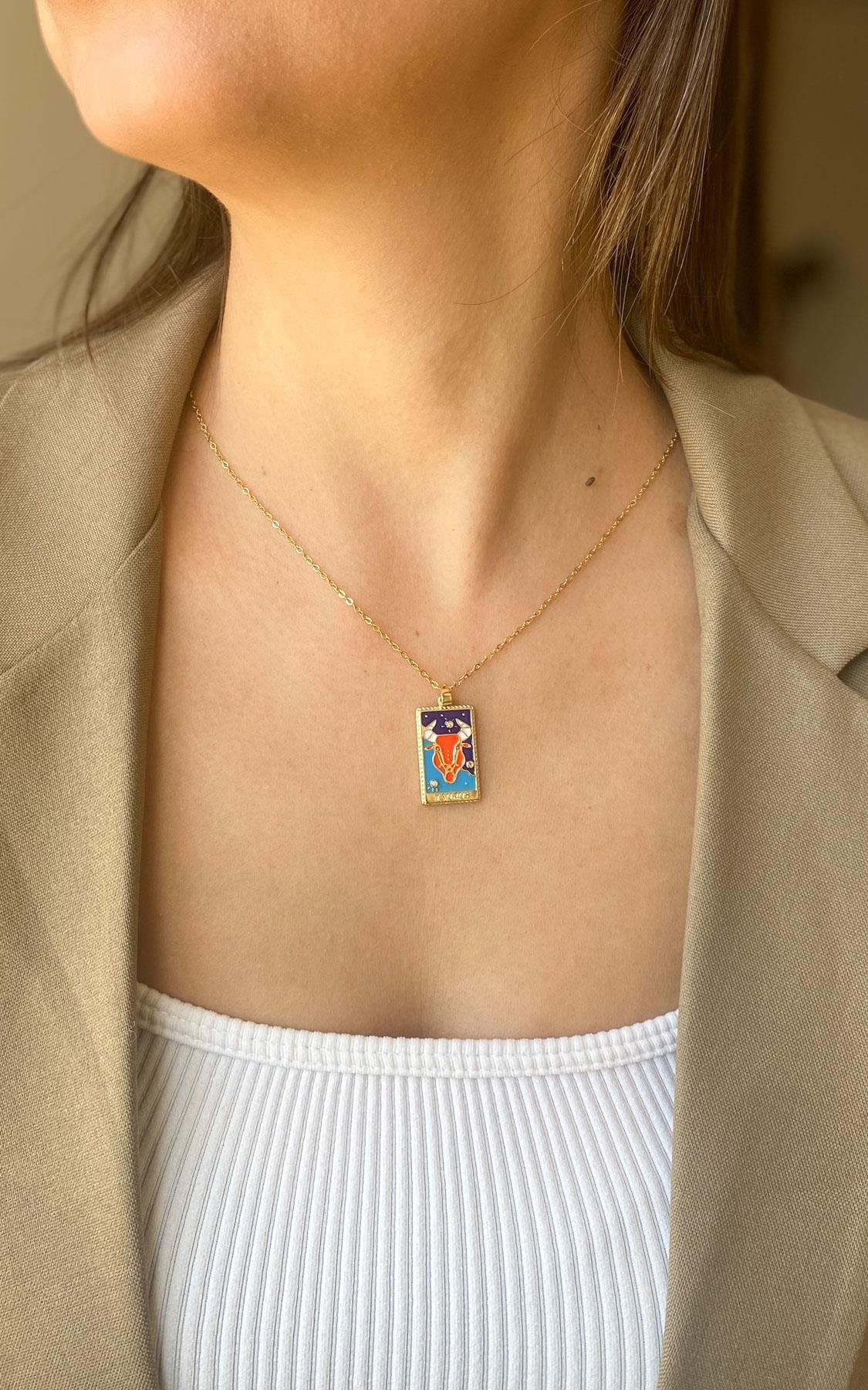 Boğa Burç Gold Çelik Kolye