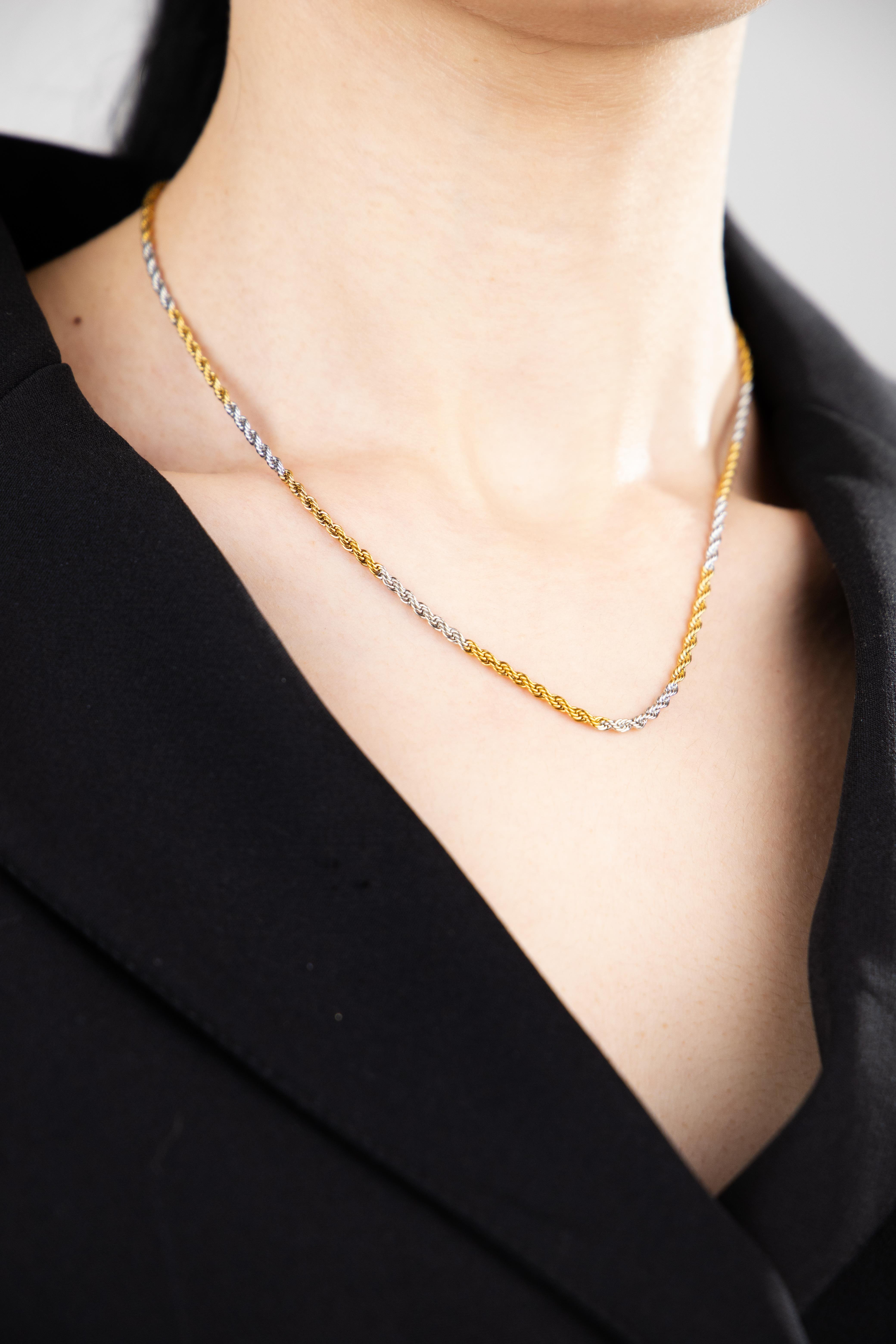 Burgu Gold Gümüş 42cm Çelik Kolye