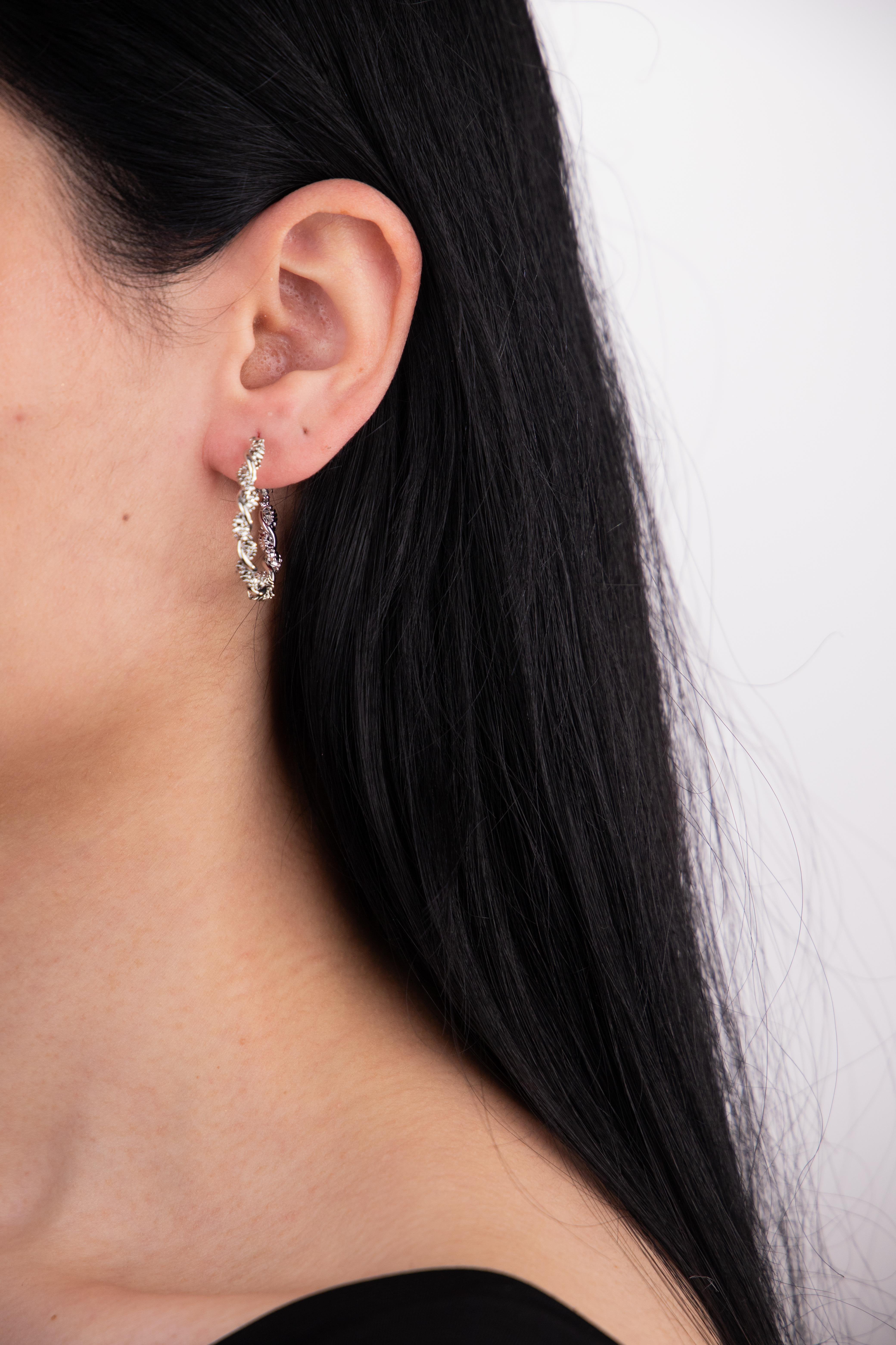 Burgu Gümüş Halka Küpe