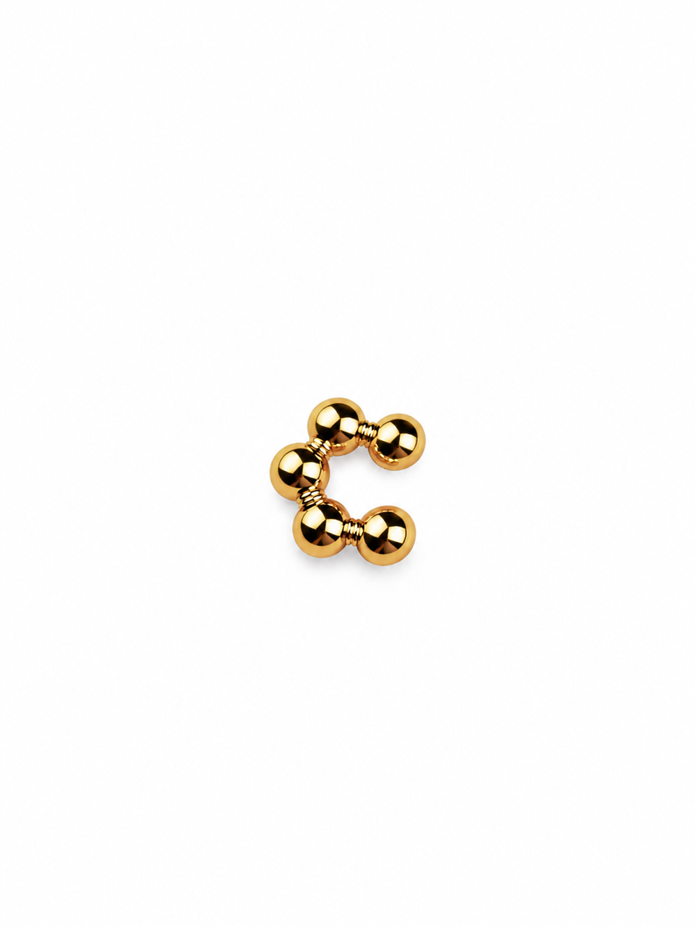 Çoklu Topçuk Sıralı Gold Ear Cuff Küpe