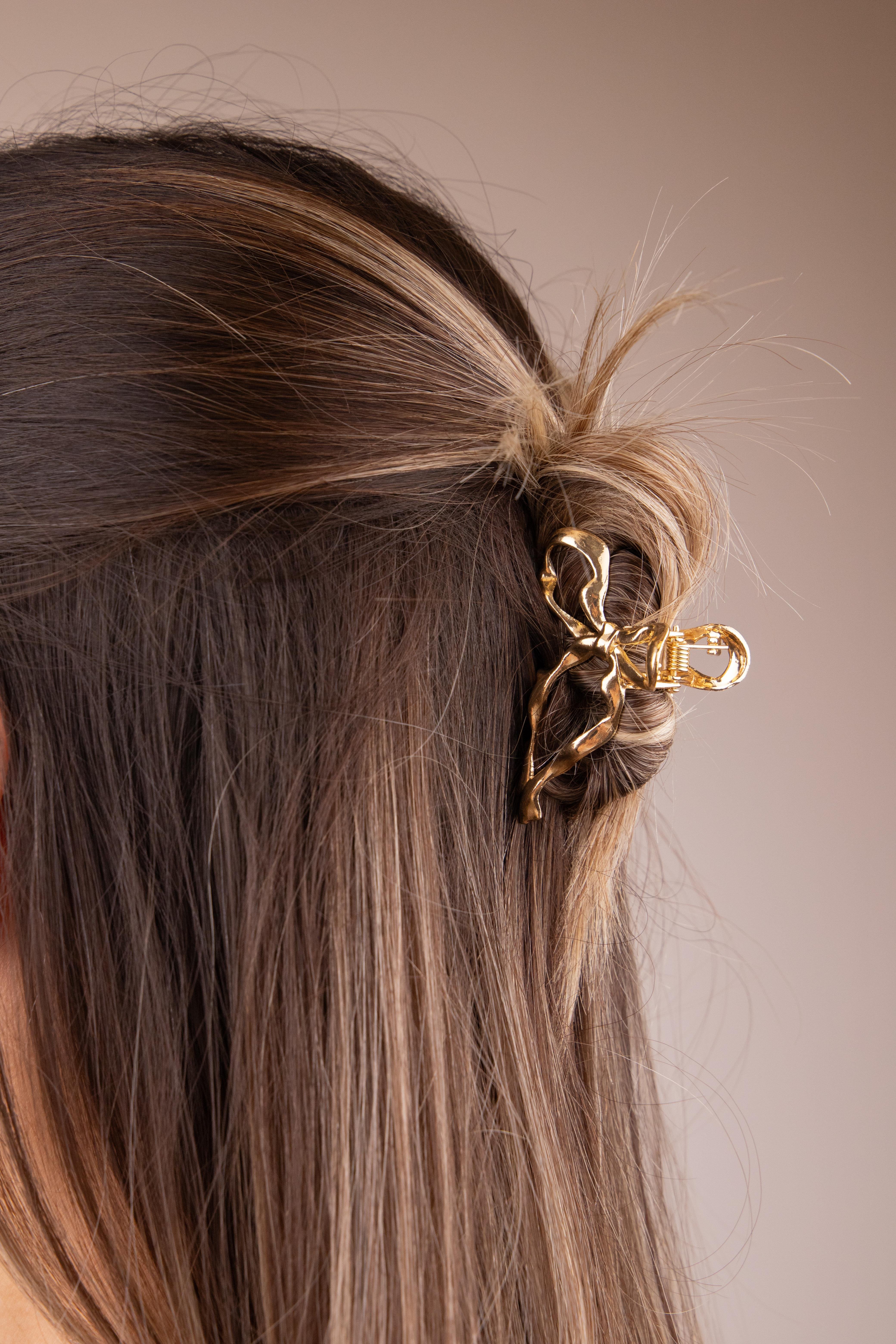 Fiyonk Figürlü Dokulu Metal Gold Mandal Toka