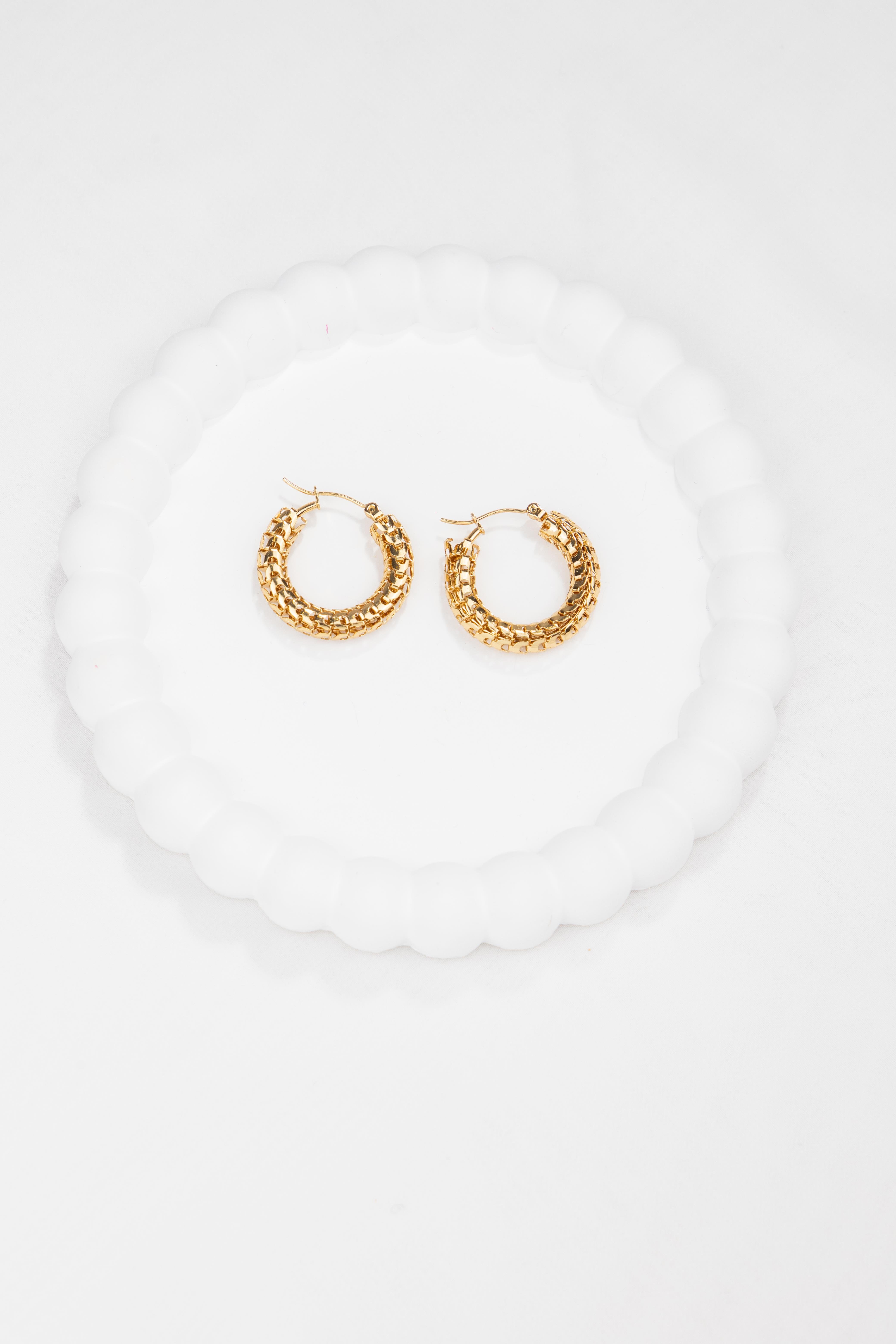 Gold Çelik Halka Küpe