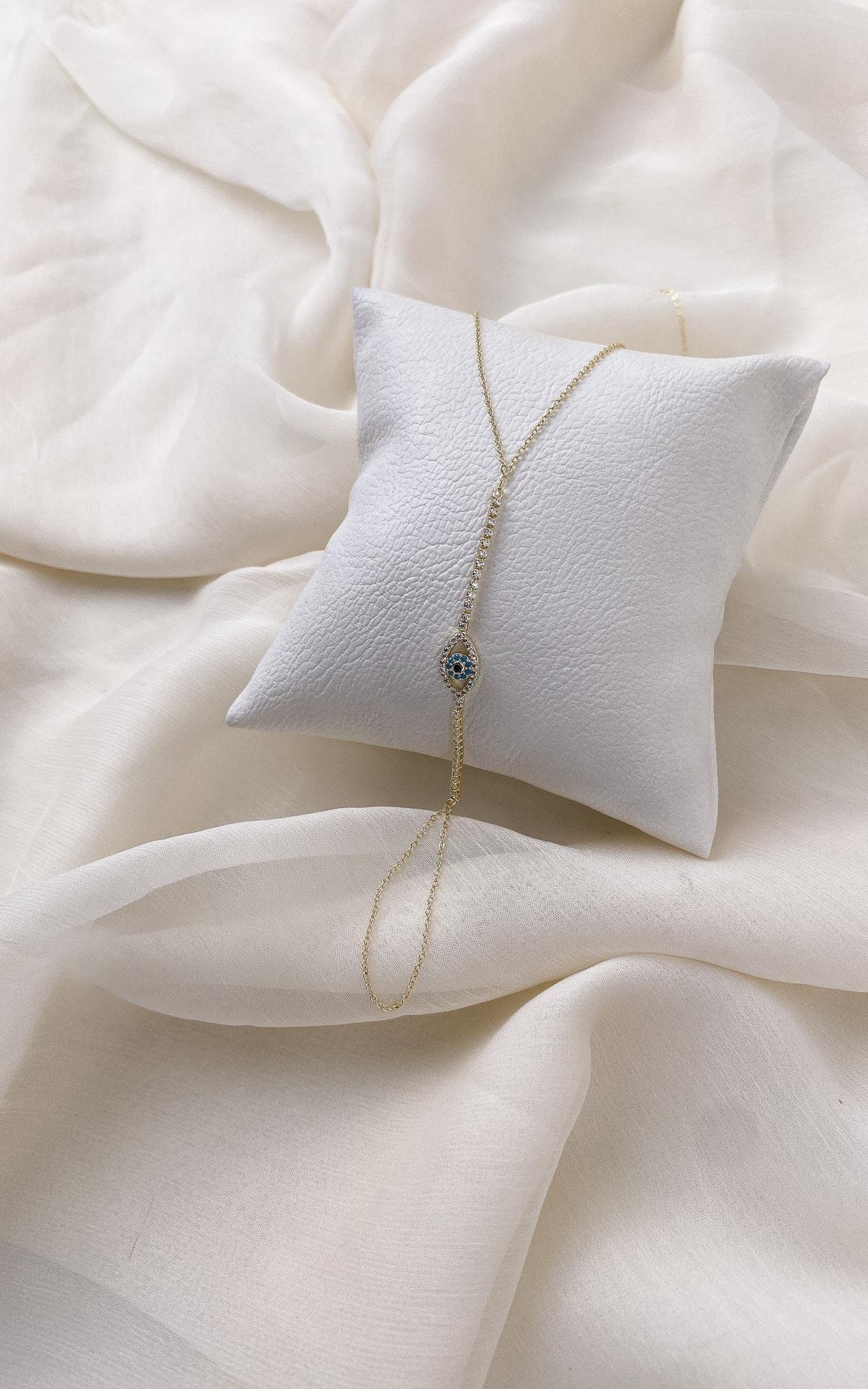 Göz Figürlü Taşlı Gold Şahmeran