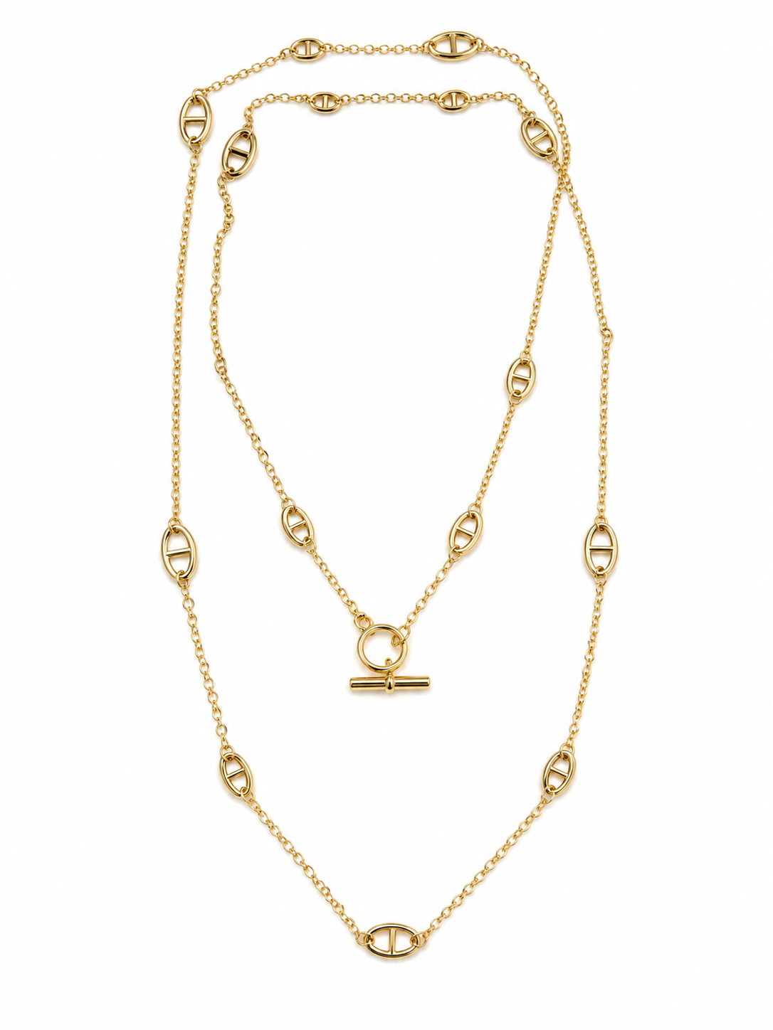 Oval Model Gold Tasarım Kolye