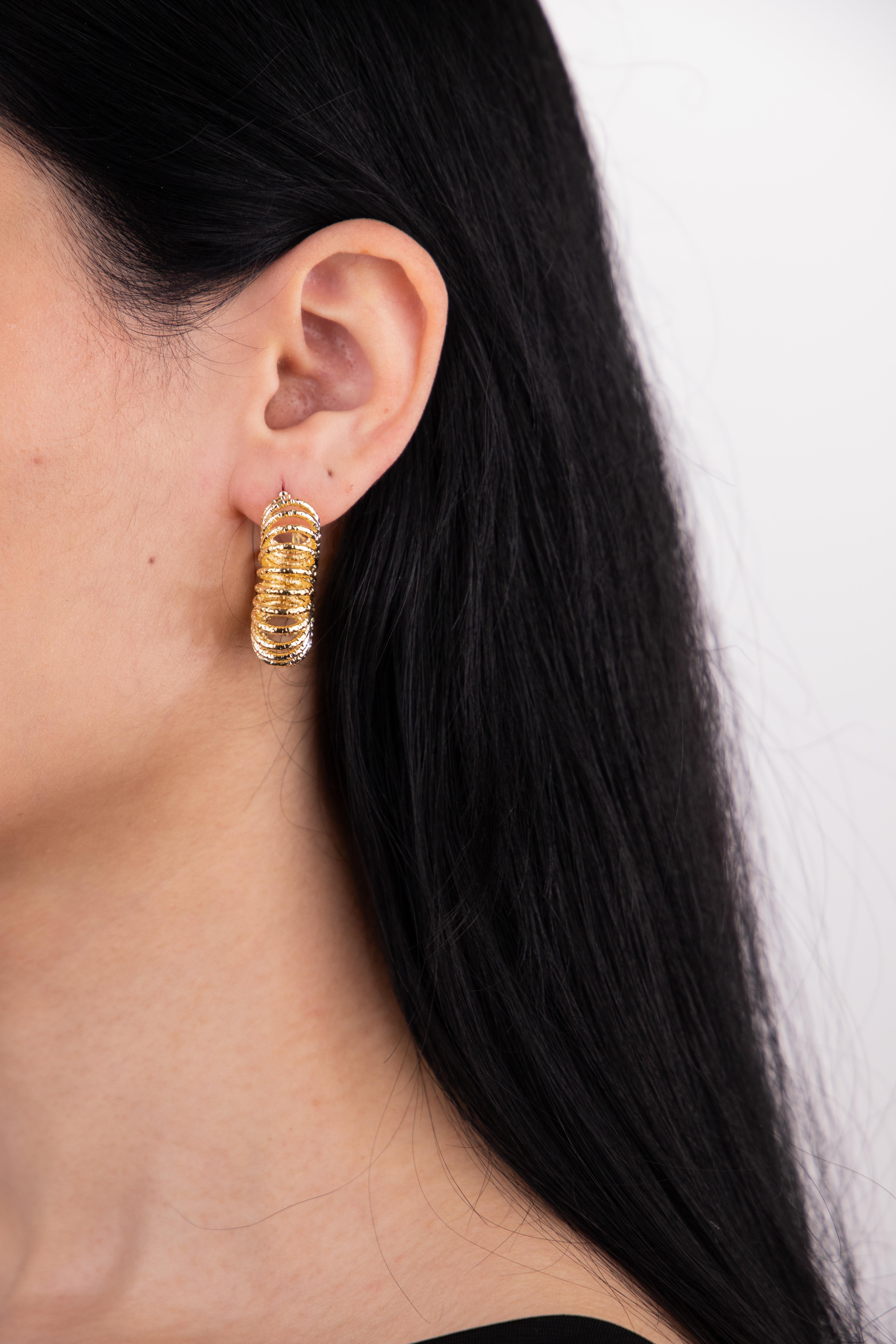 Yaylı Gold Halka Küpe