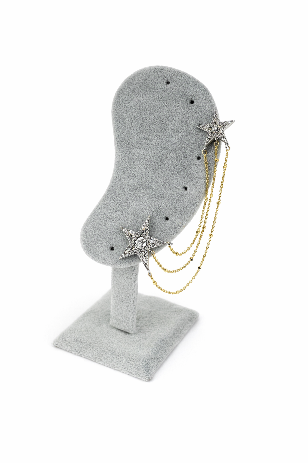 Yıldız Figürlü Taşlı Ear Cuff Küpe