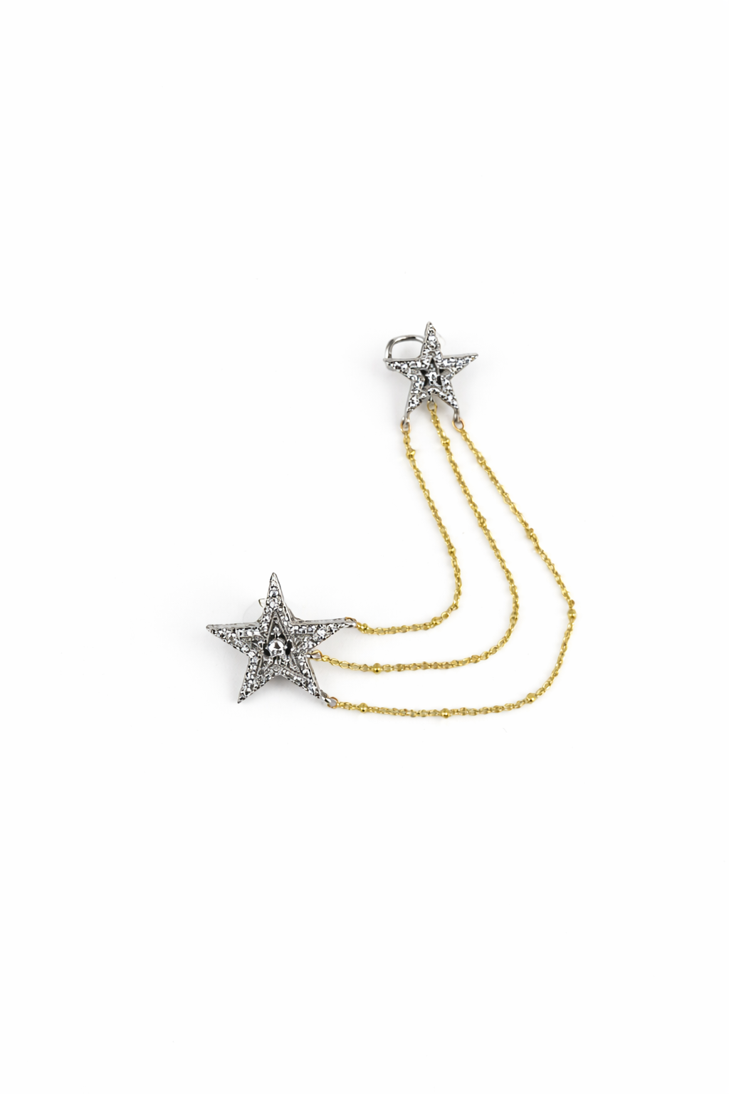 Yıldız Figürlü Taşlı Ear Cuff Küpe