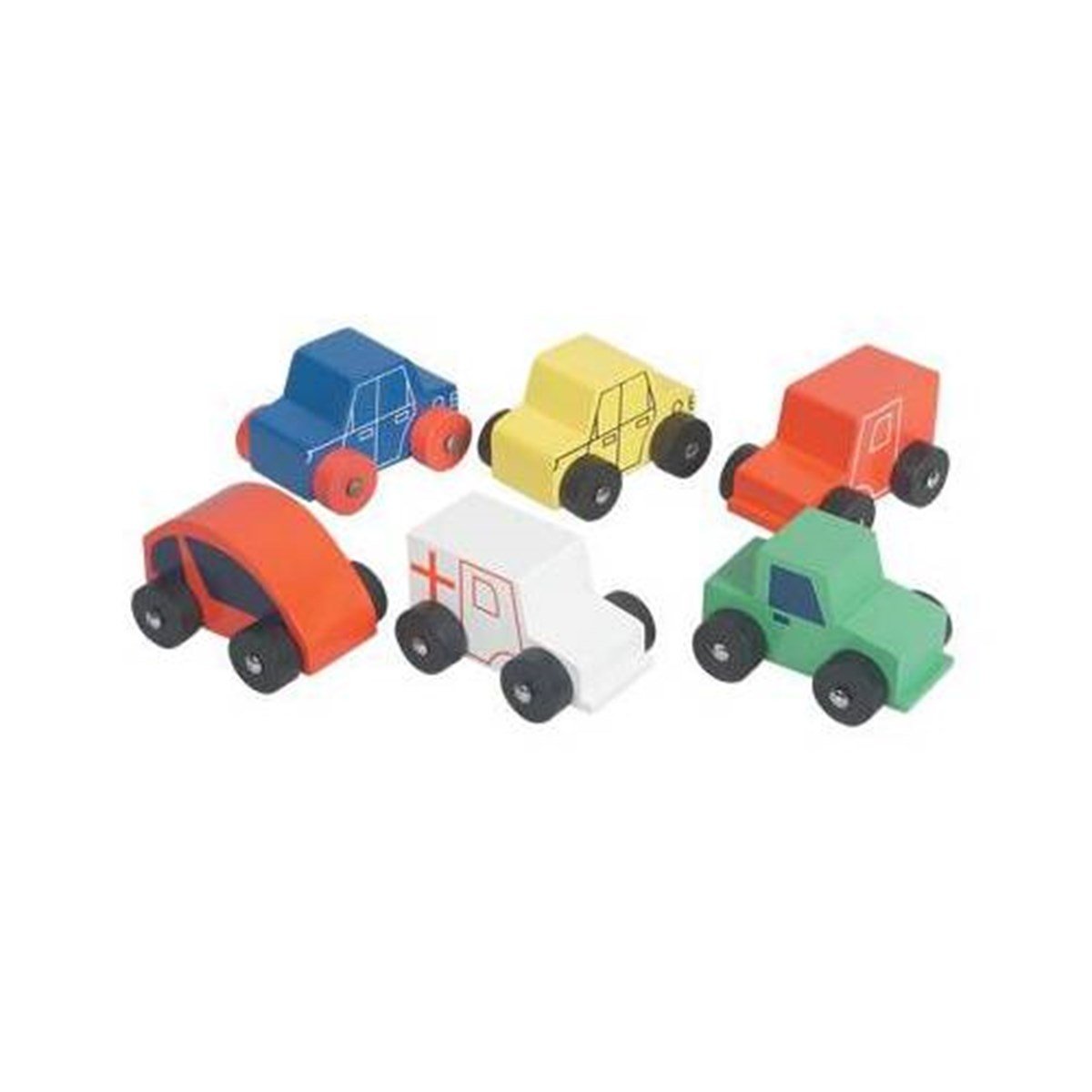 Ahşap Arabalar 6 Parça