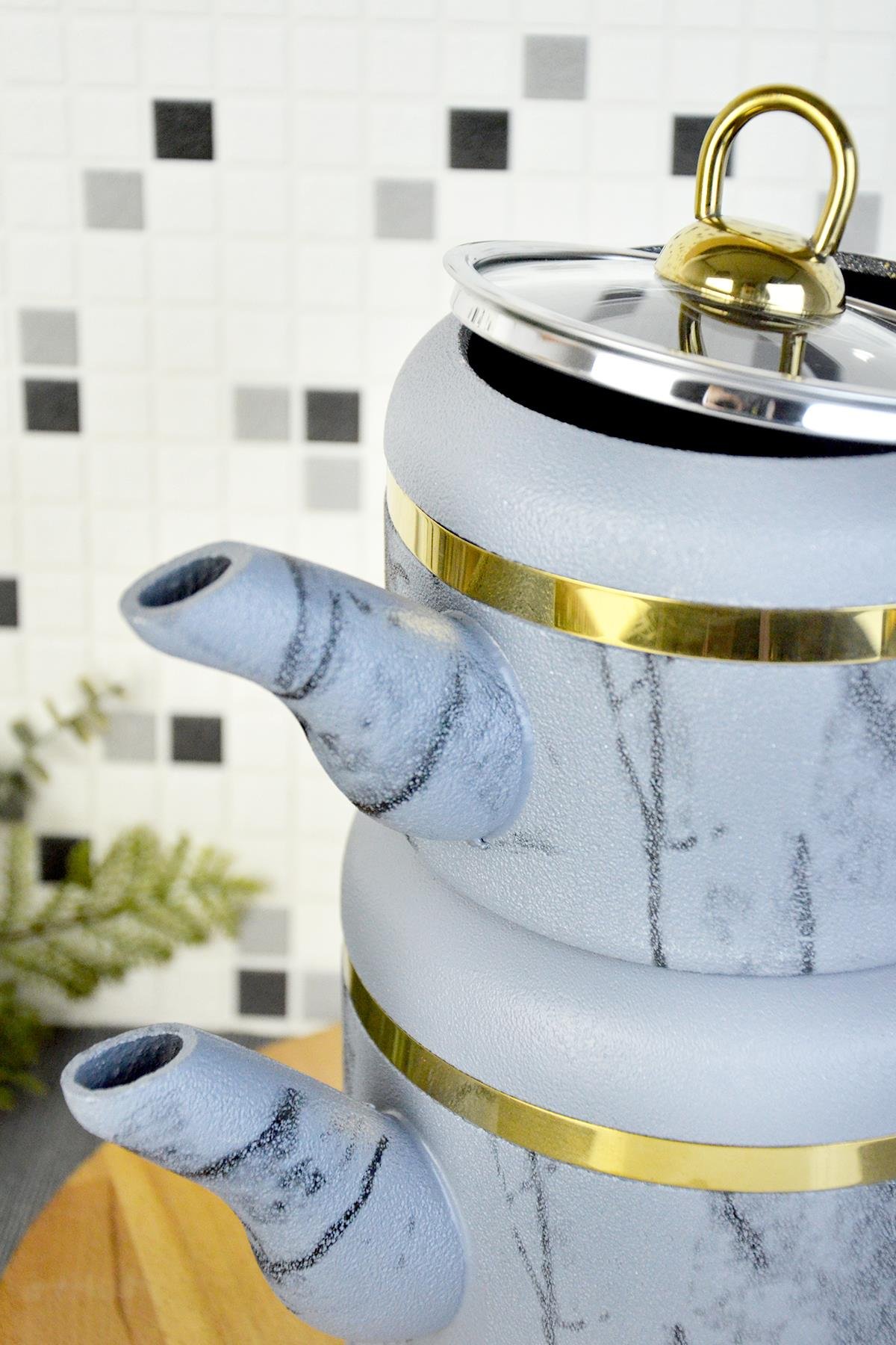 BELARİVA-MARBLE GRİ GRANİT ÇAYDANLIK