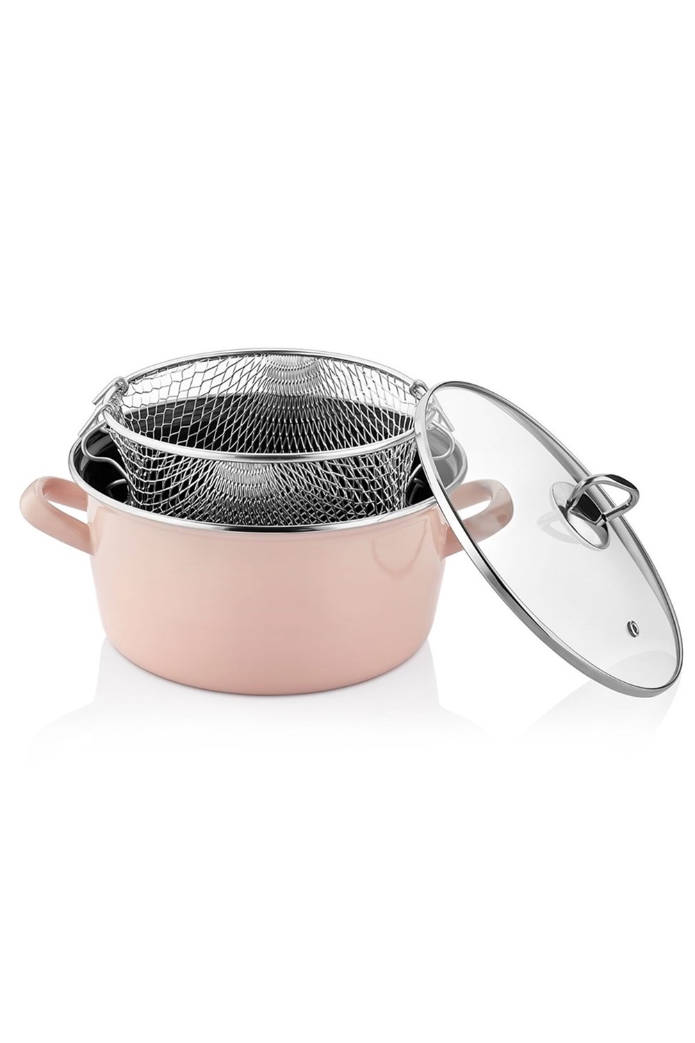 PAÇİ-22 CM PEMBE 4.5 LT. KIZARTMA TENCERESİ