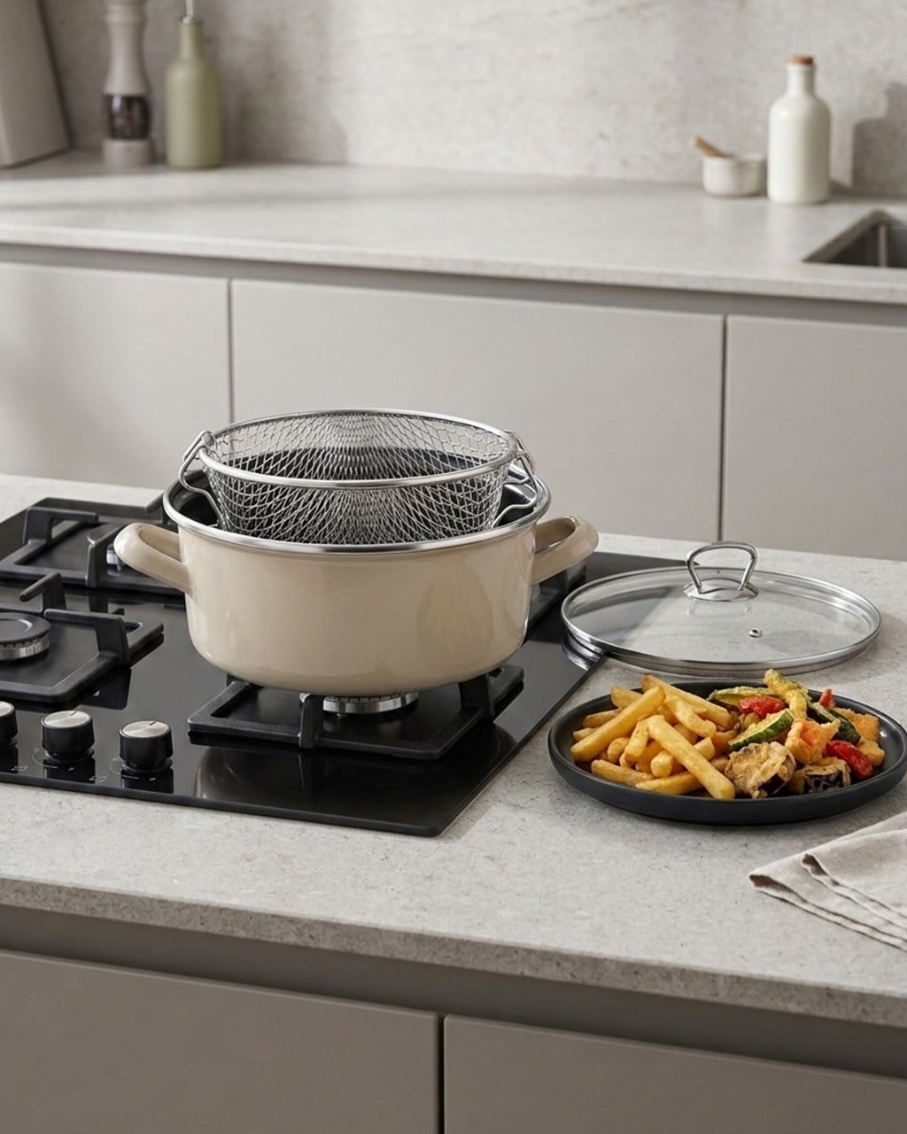 PAÇİ-22 CM TOPRAK 4.5 LT. KIZARTMA TENCERESİ