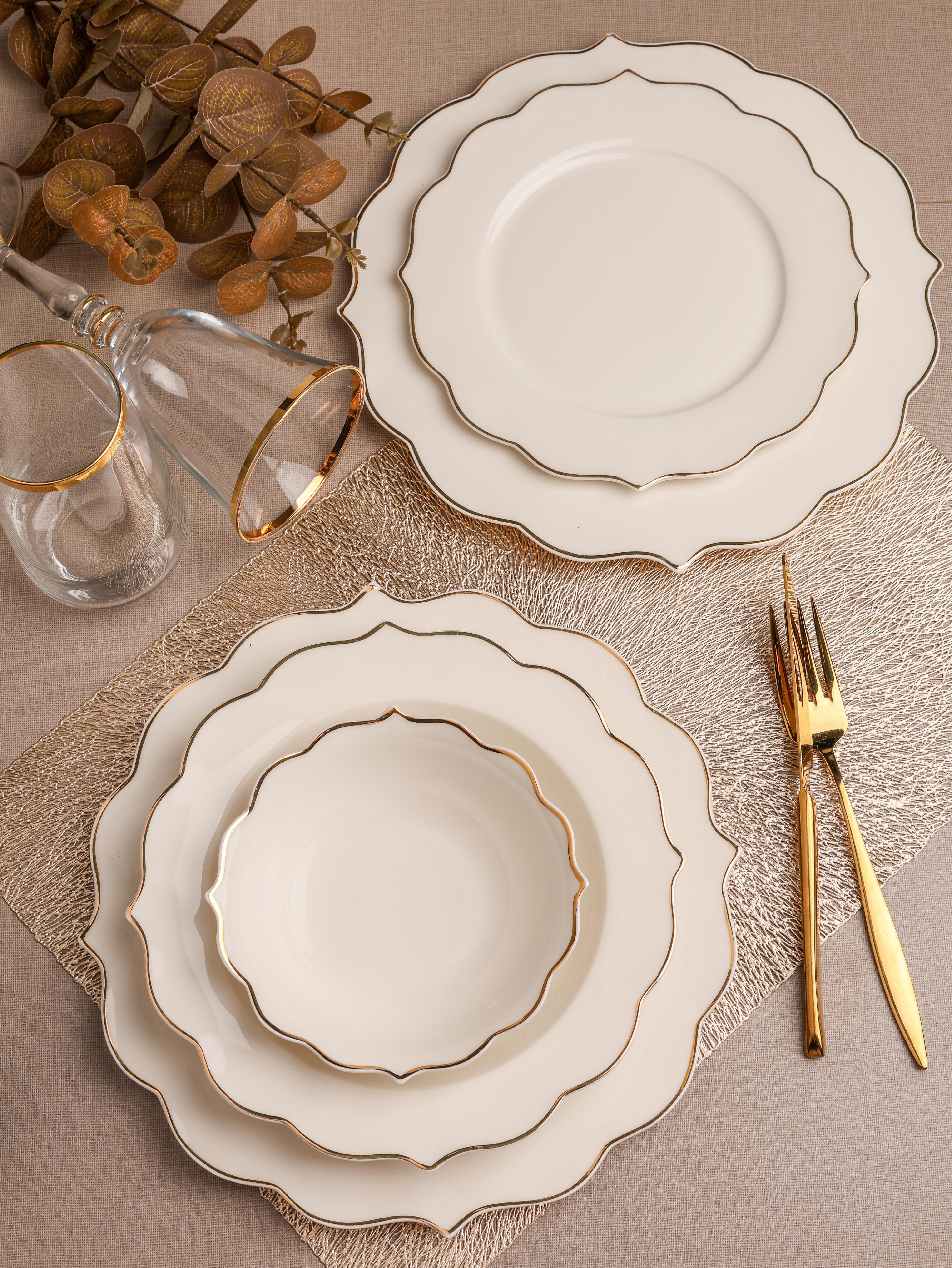 PAÇİ-24 PARÇA BONE CHİNA YEMEK TAKIMI