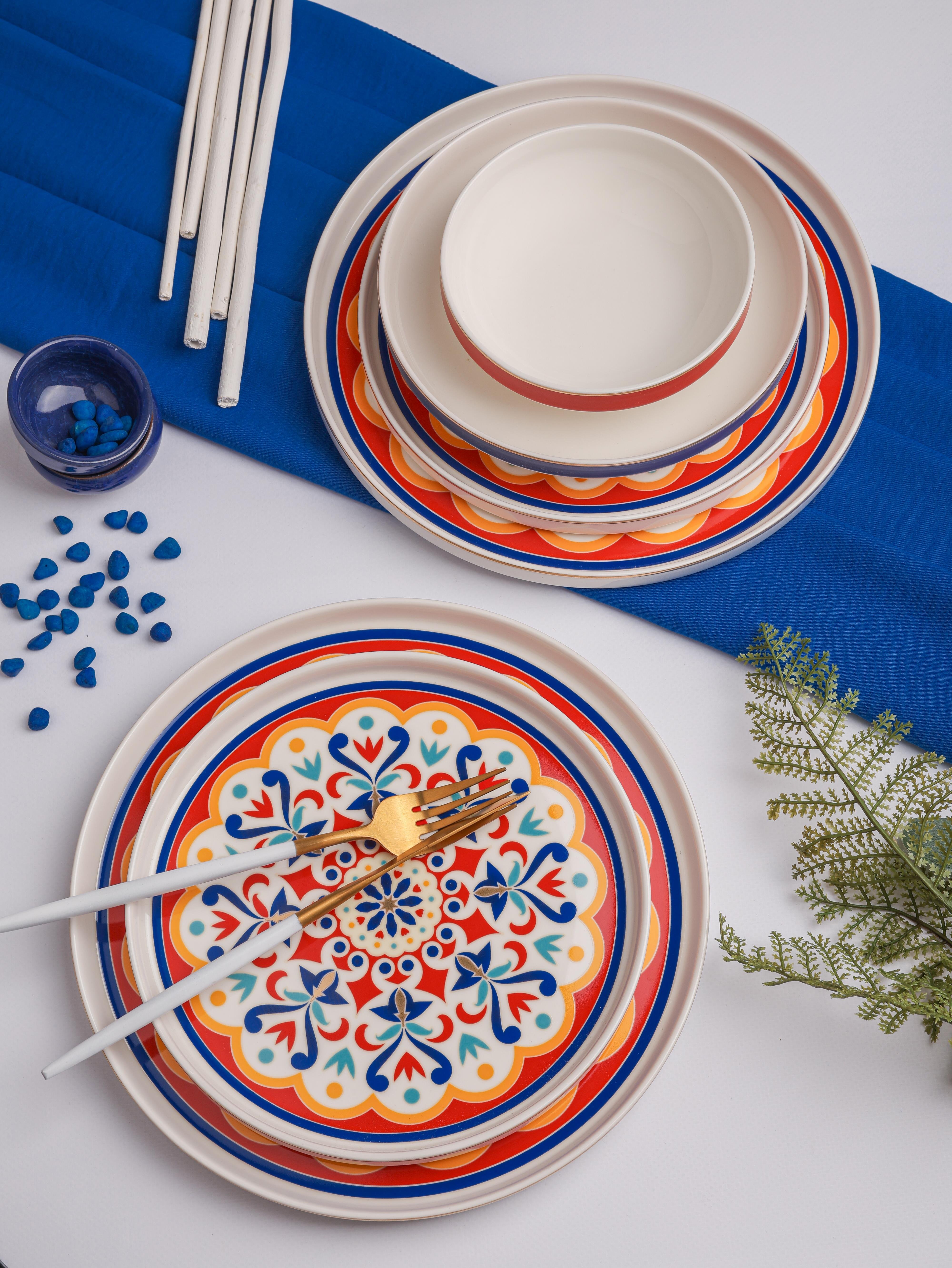 PAÇİ-24 PARÇA IVORY DÜZ KENAR LÜX YEMEK TAKIMI