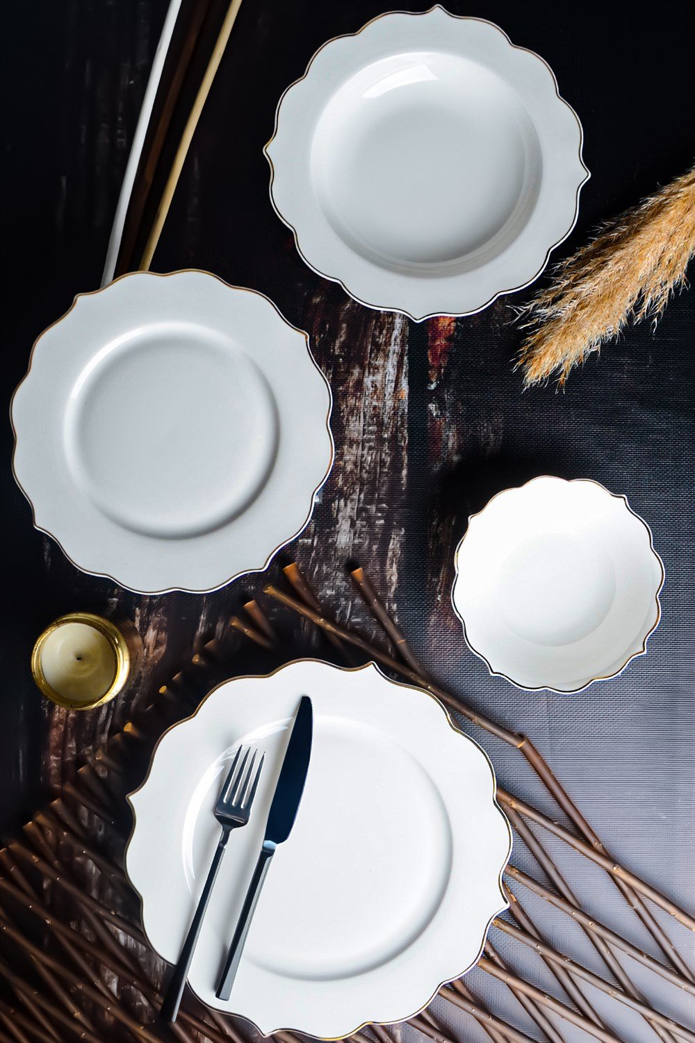 PAÇİ-24 PRÇ.BONE CHİNA YEMEK TAKIMI