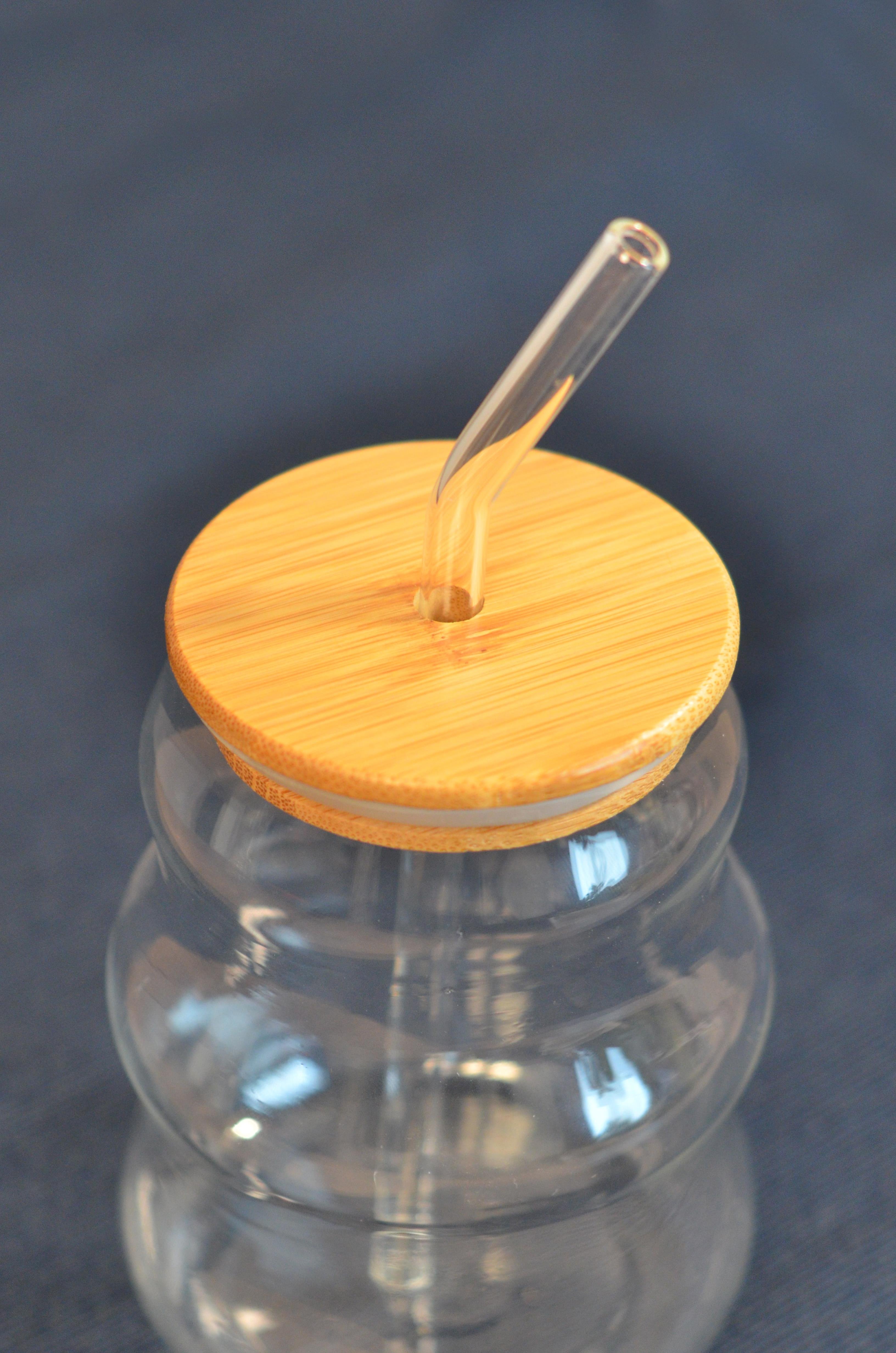 PAÇİ-450 ML BAMBU KAPAKLI PİPETLİ KUPA