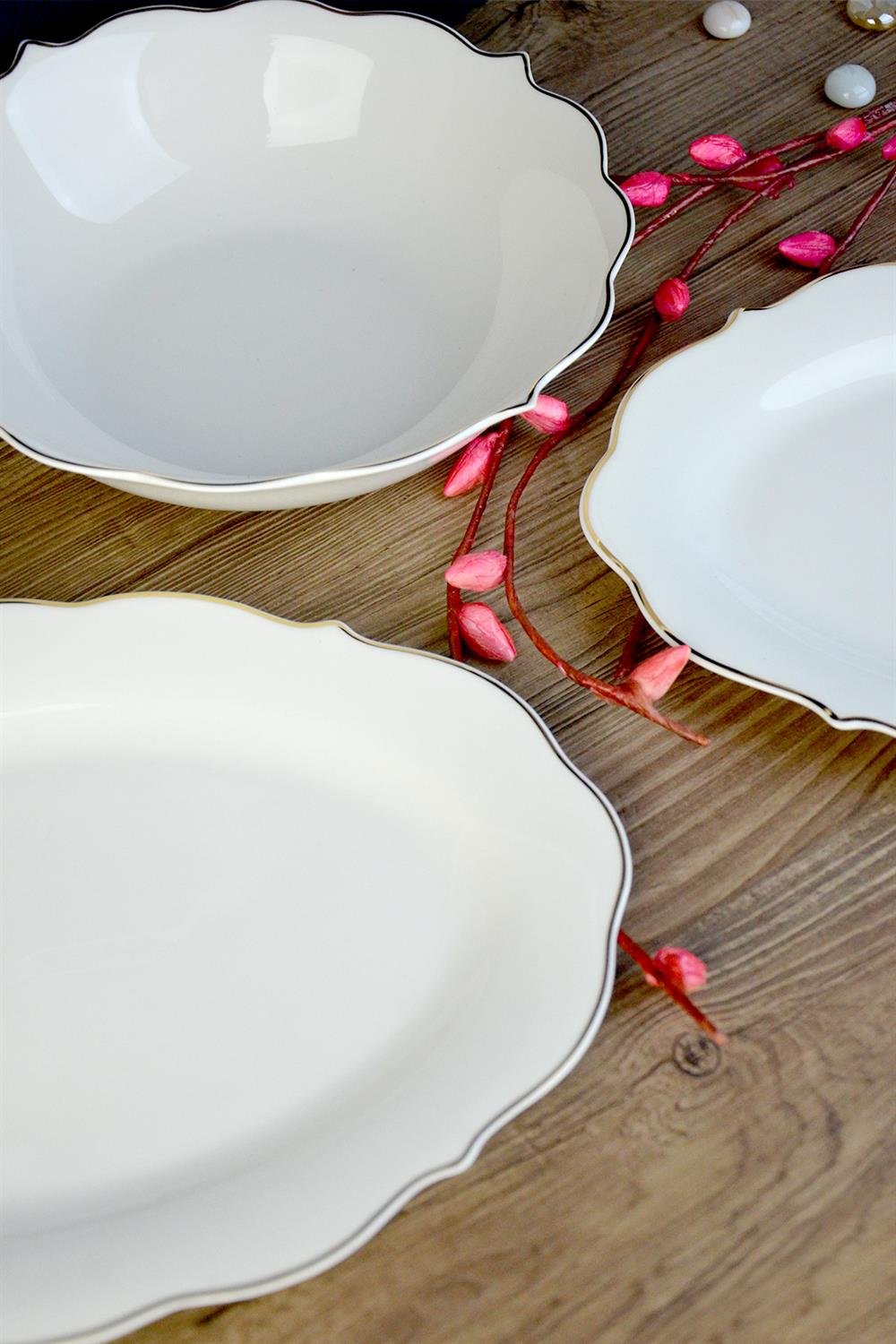 PAÇİ-53 PARÇA FLORA BONE CHİNA YEMEK TAKIMI