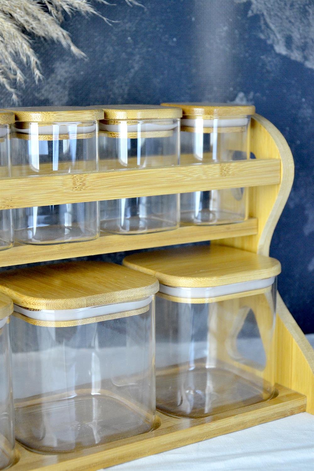 PAÇİ-ALİSA KARE 8 PARÇA STANDLI BAHARATLIK SETİ