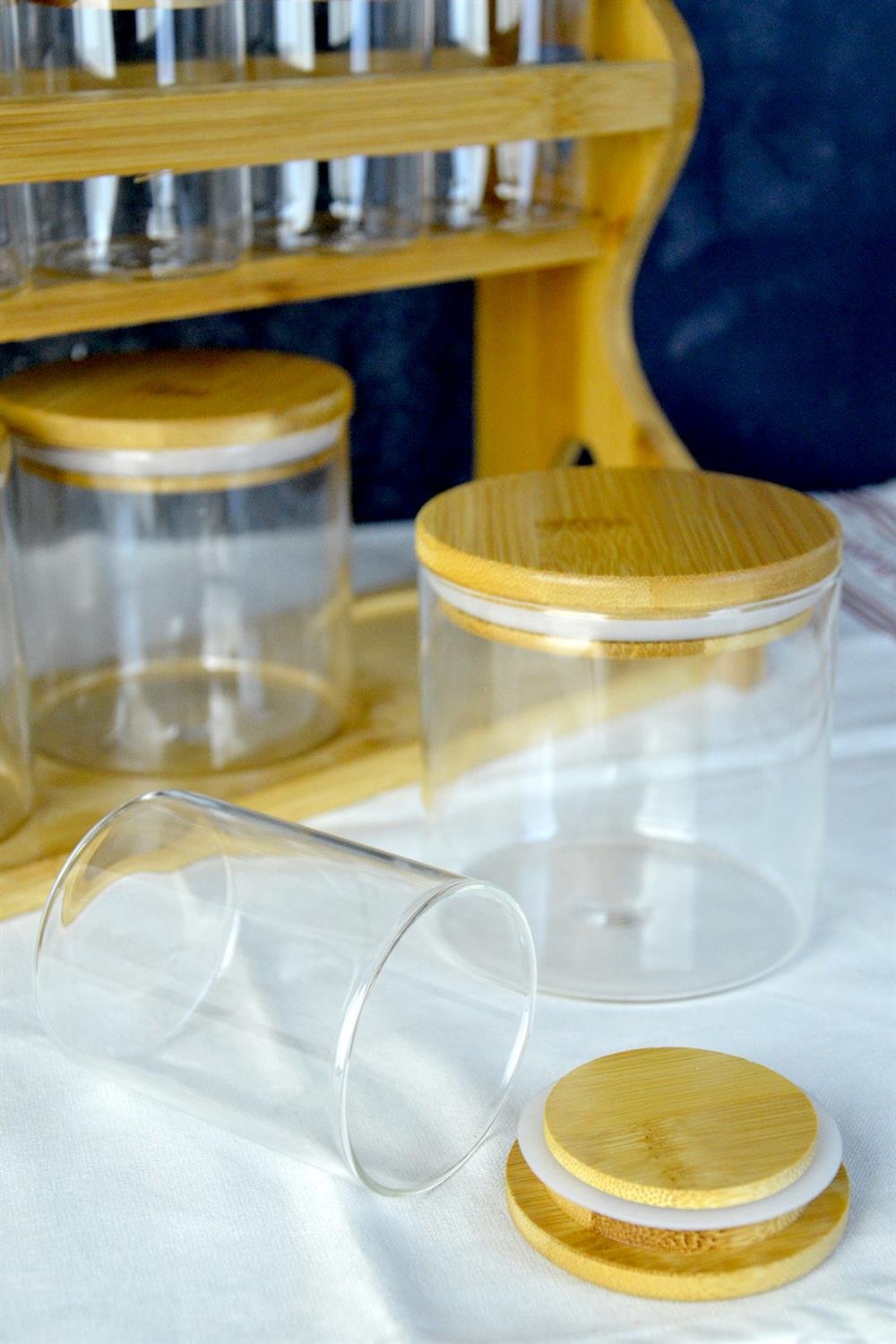 PAÇİ-ALİSA YUVARLAK 8 PARÇA STANDLI BAHARATLIK SETİ