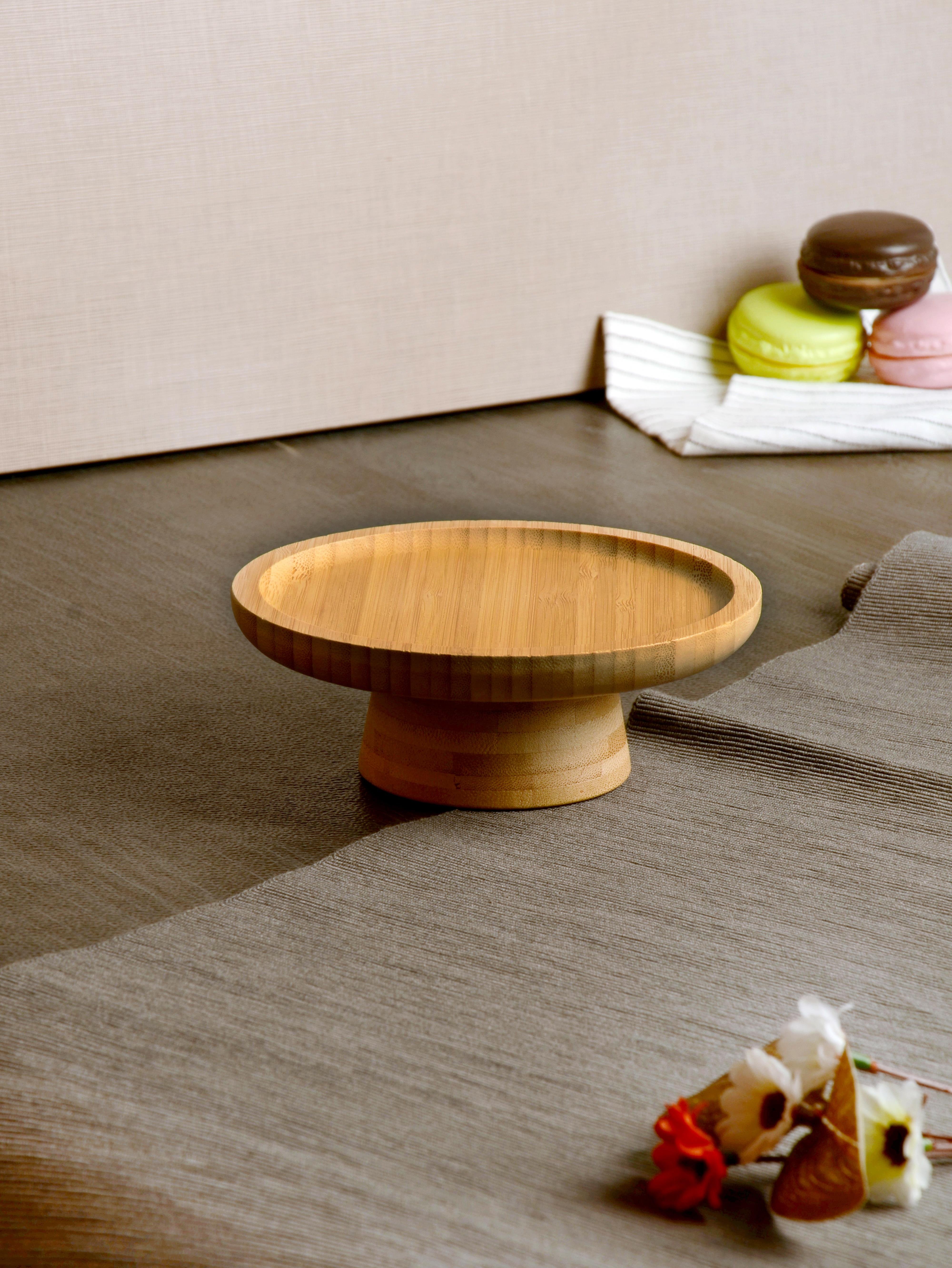 PAÇİ-BAMBU 15 CM YUVARLAK AYAKLI SUNUMLUK