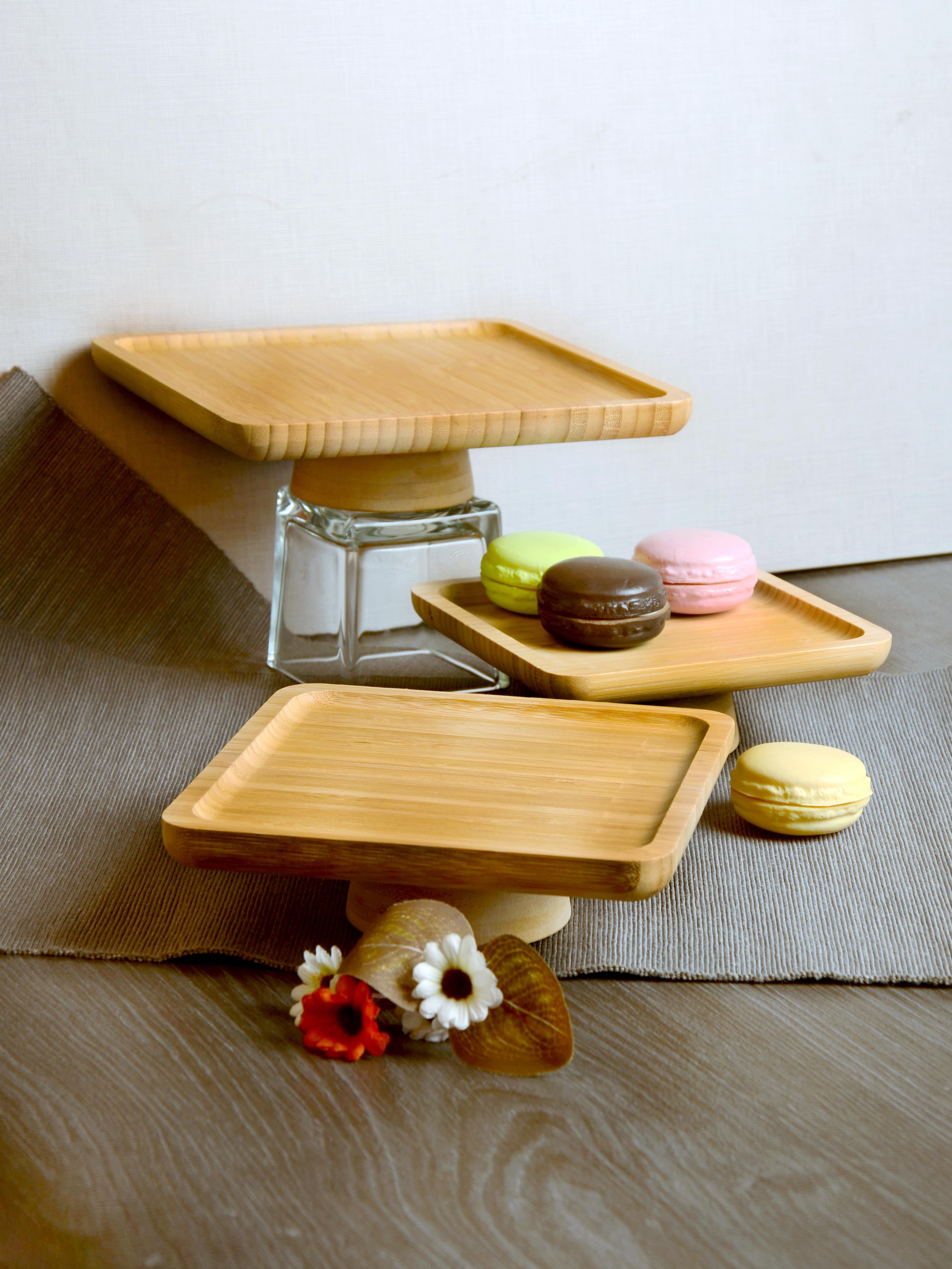 PAÇİ-BAMBU 17 CM KARE AYAKLI SUNUMLUK