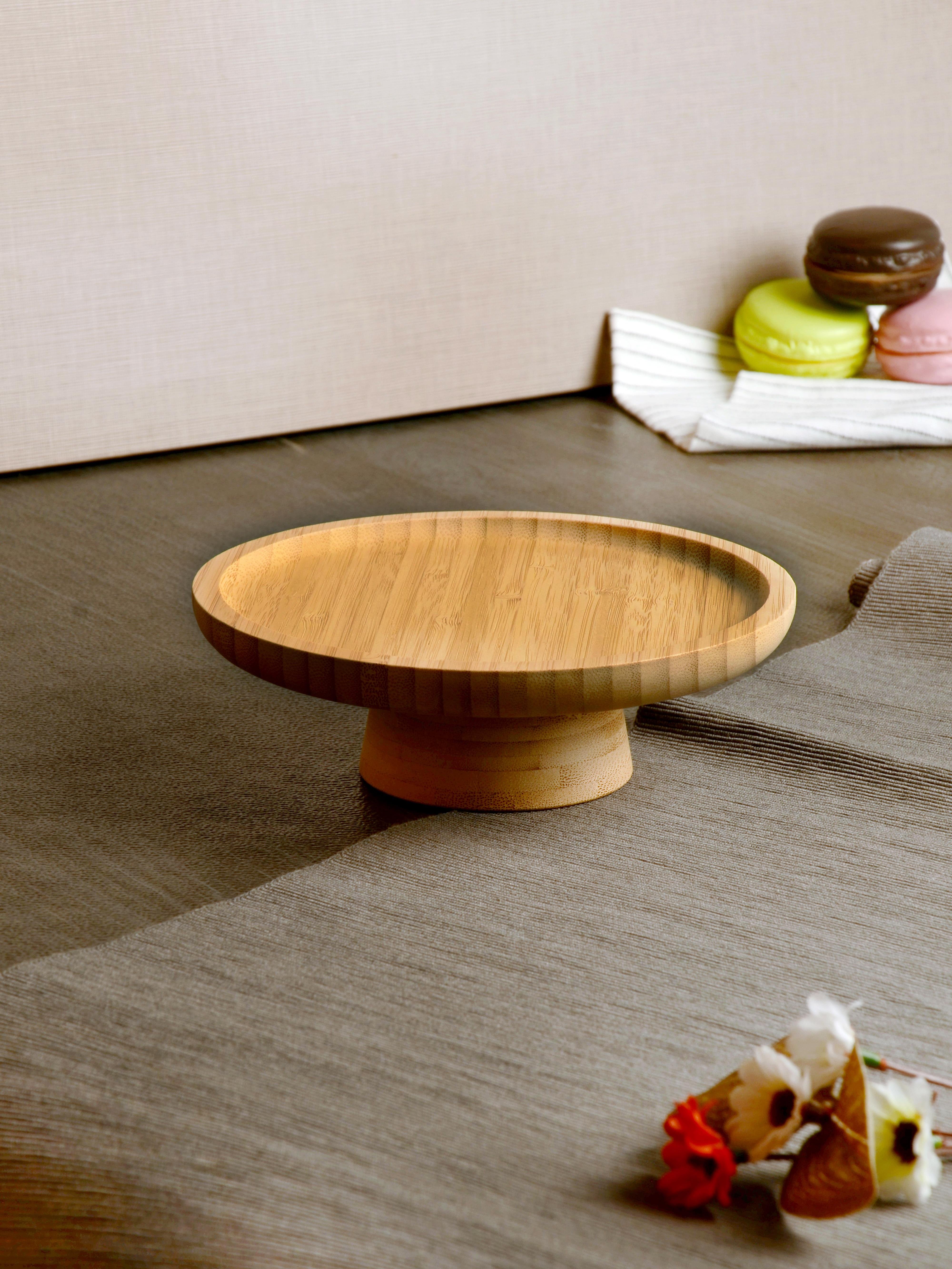 PAÇİ-BAMBU 17 CM YUVARLAK AYAKLI SUNUMLUK