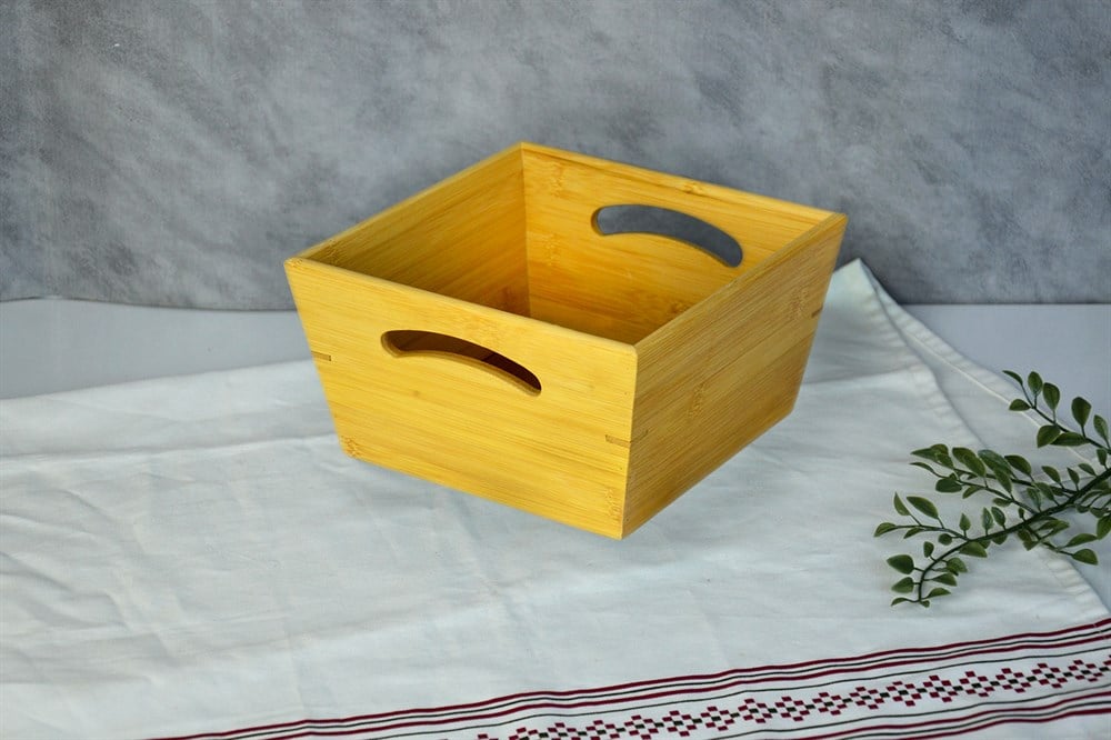 PAÇİ-BAMBU 20*20*12 KARE EKMEK SEPETİ