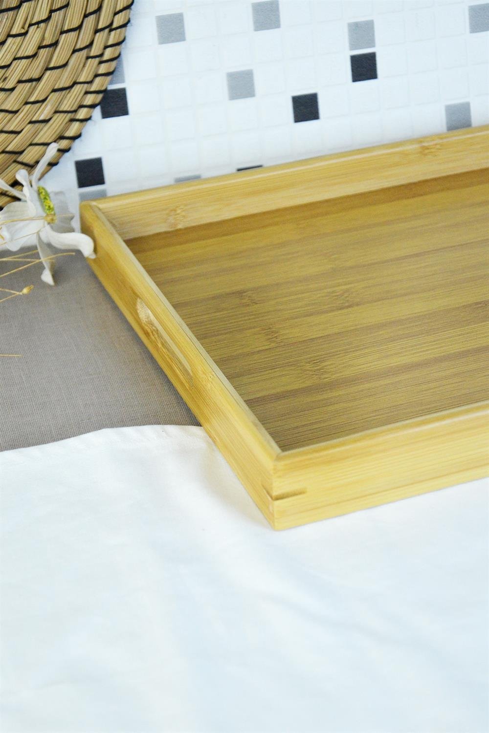 PAÇİ-BAMBU 46*33 CM DİKDÖRTGEN DERİN TEPSİ