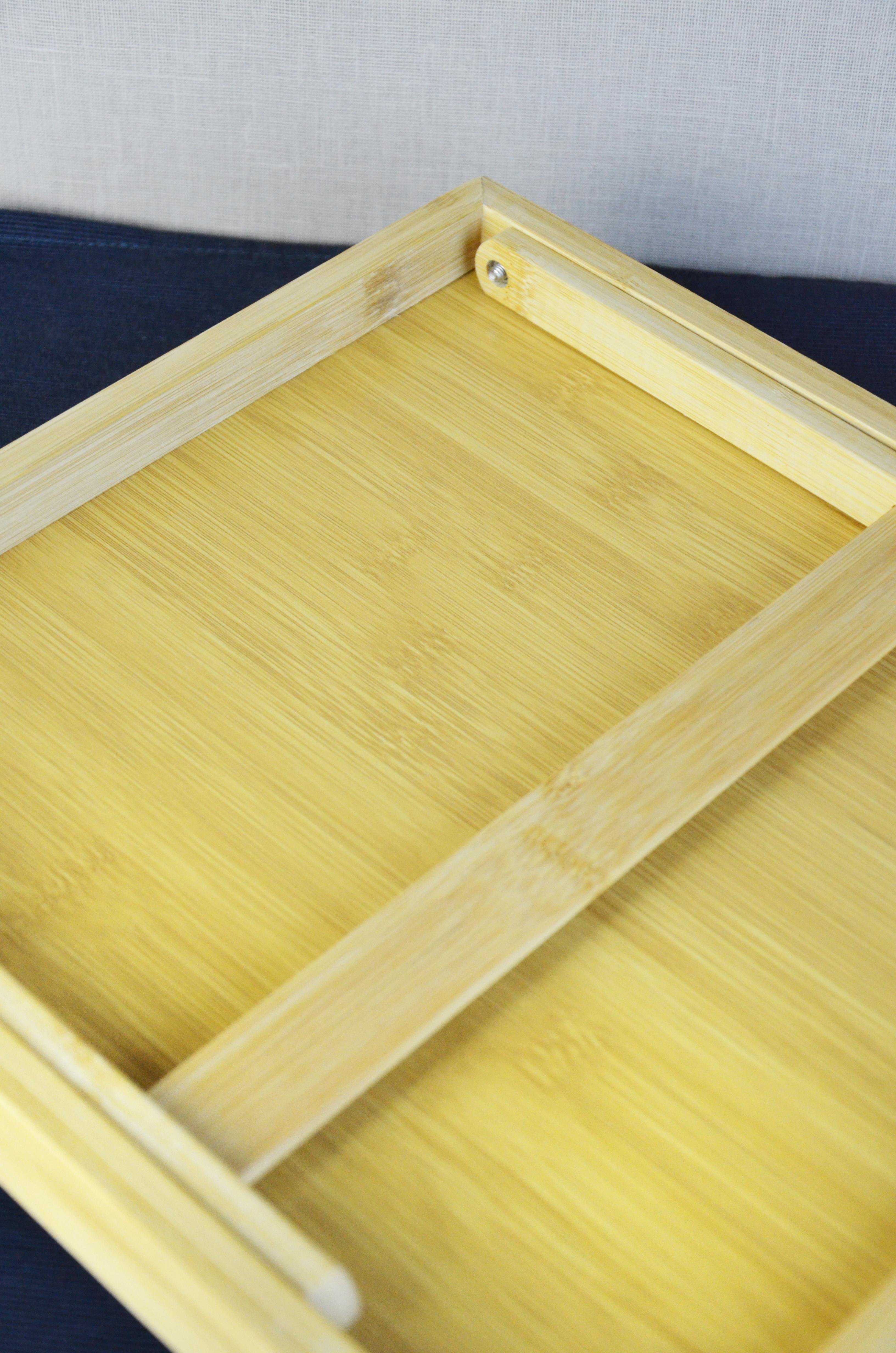 PAÇİ-BAMBU 50x30 CAMLI AYAKLI DEKORATİF KEYİF TEPSİ