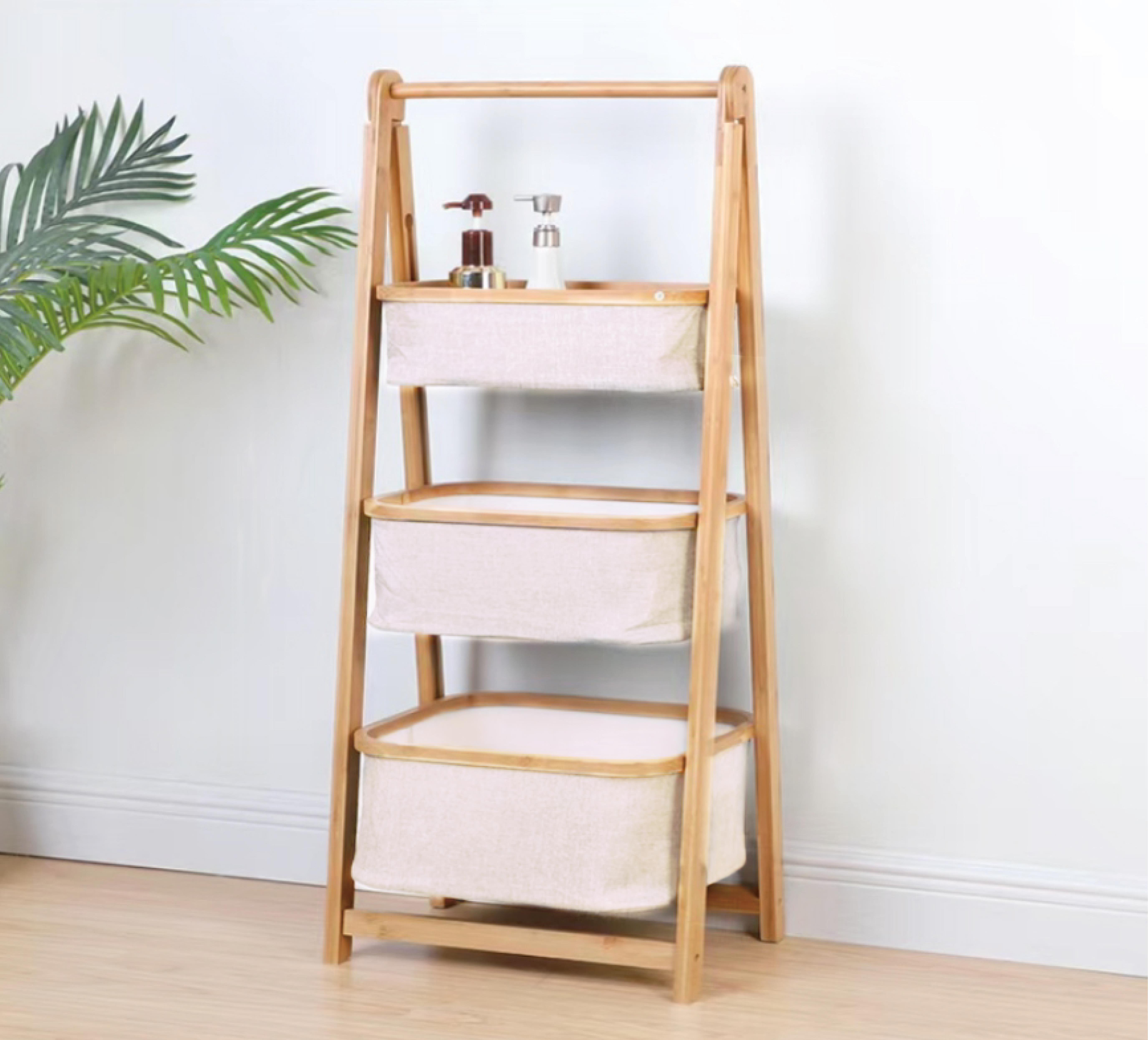 PAÇİ-BAMBU KREM SEPETLİ ORGANİZER