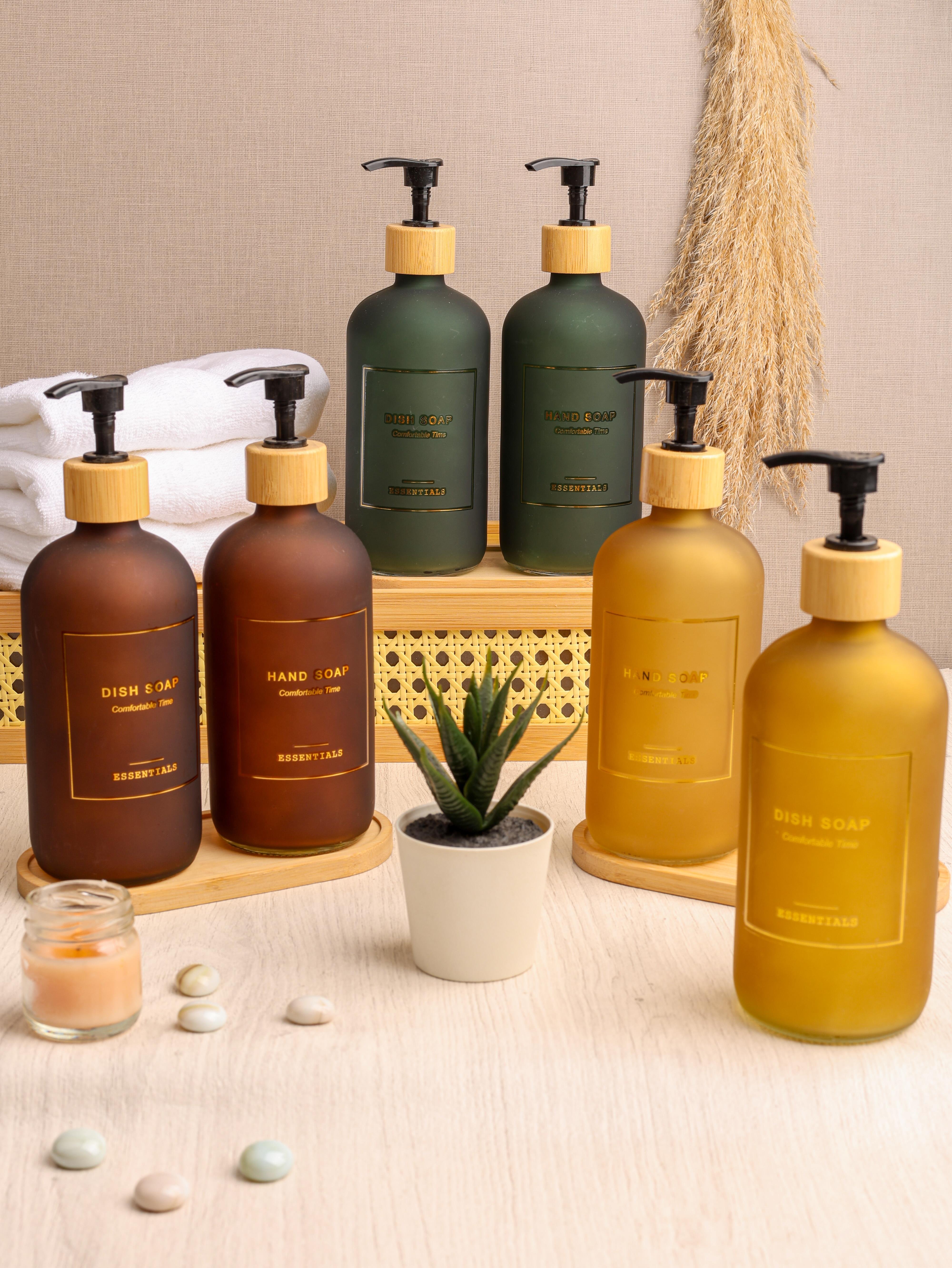 PAÇİ-CLASSY BAMBU ALTLIKLI 2'Lİ SIVI SABUNLUK