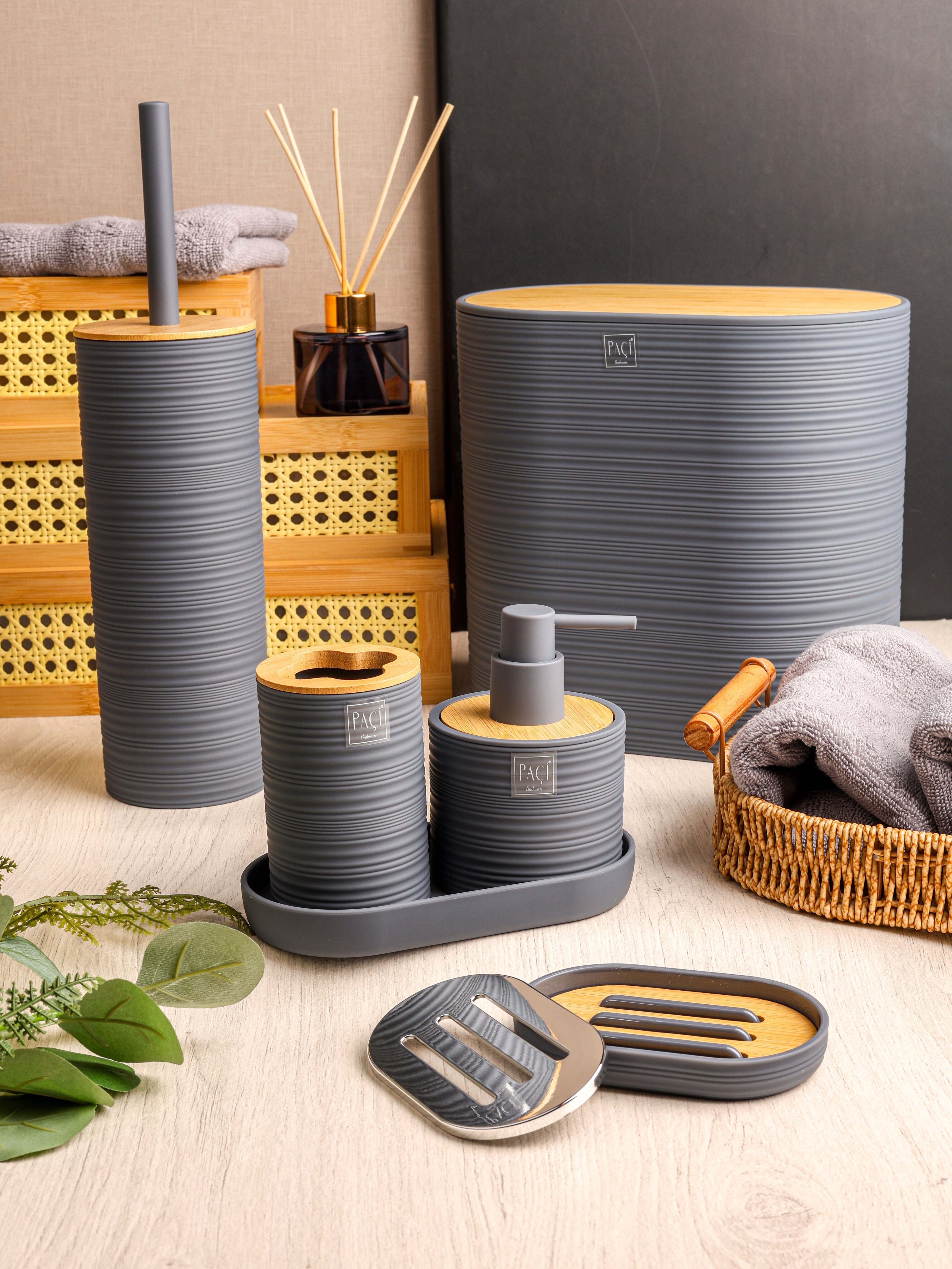 PAÇİ-CLEMANTINE GRİ 5'Lİ BANYO SETİ
